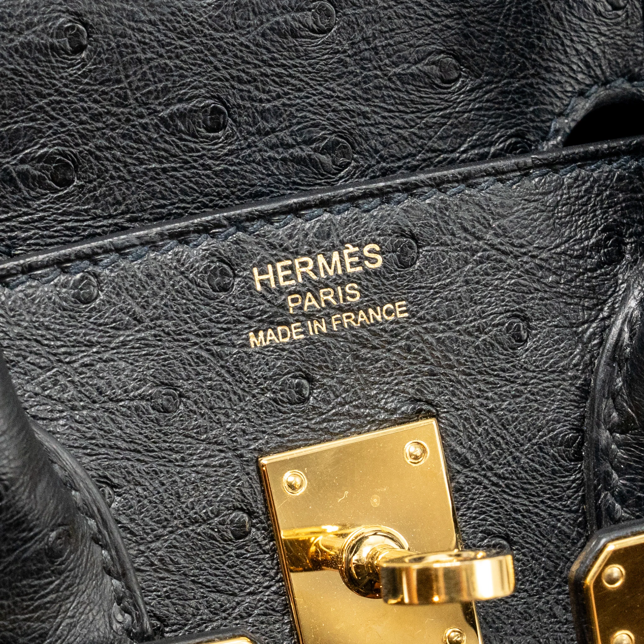Hermes Birkin 25 Ostrich Black GHW Stamp Z - Image 15
