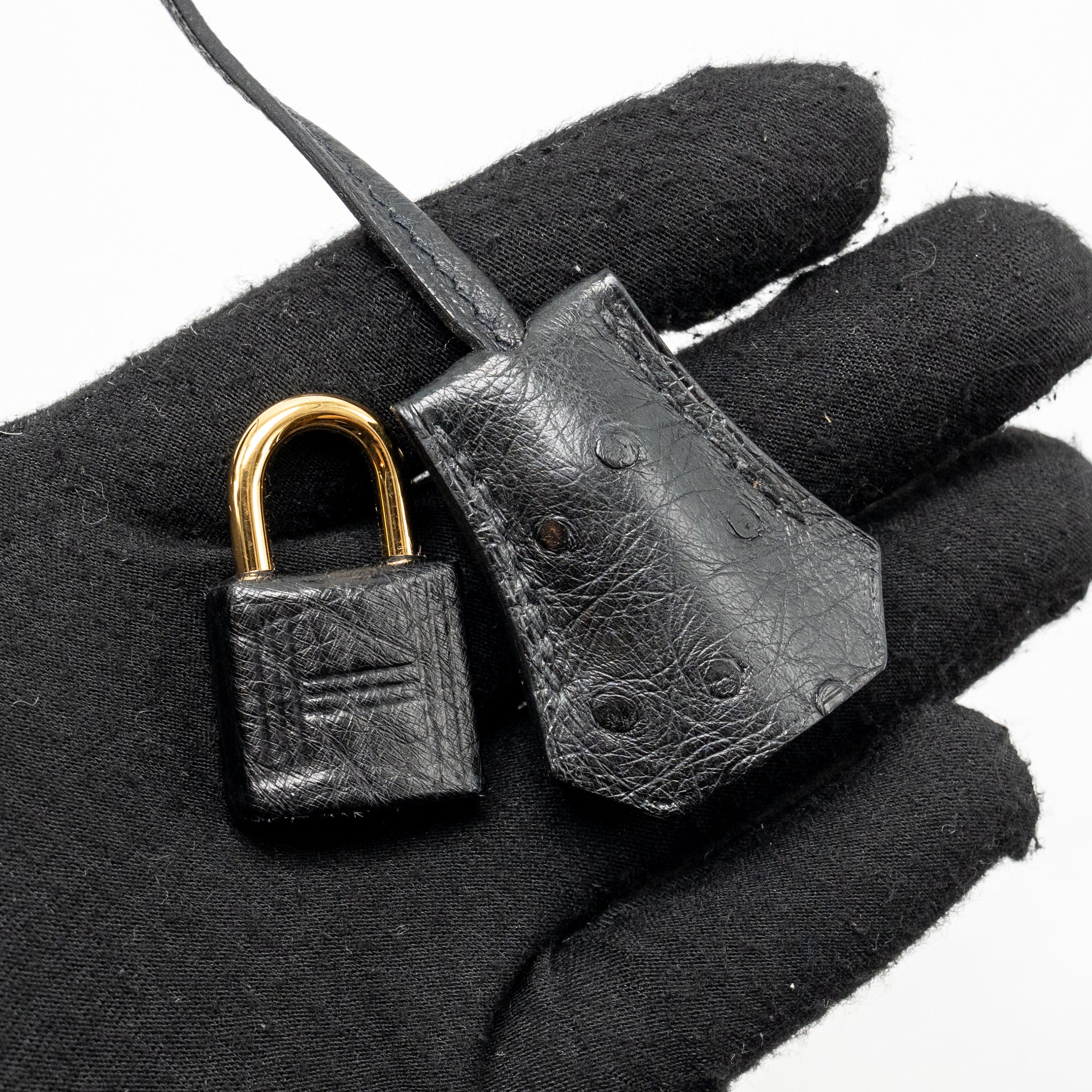 Hermes Birkin 25 Ostrich Black GHW Stamp Z - Image 18