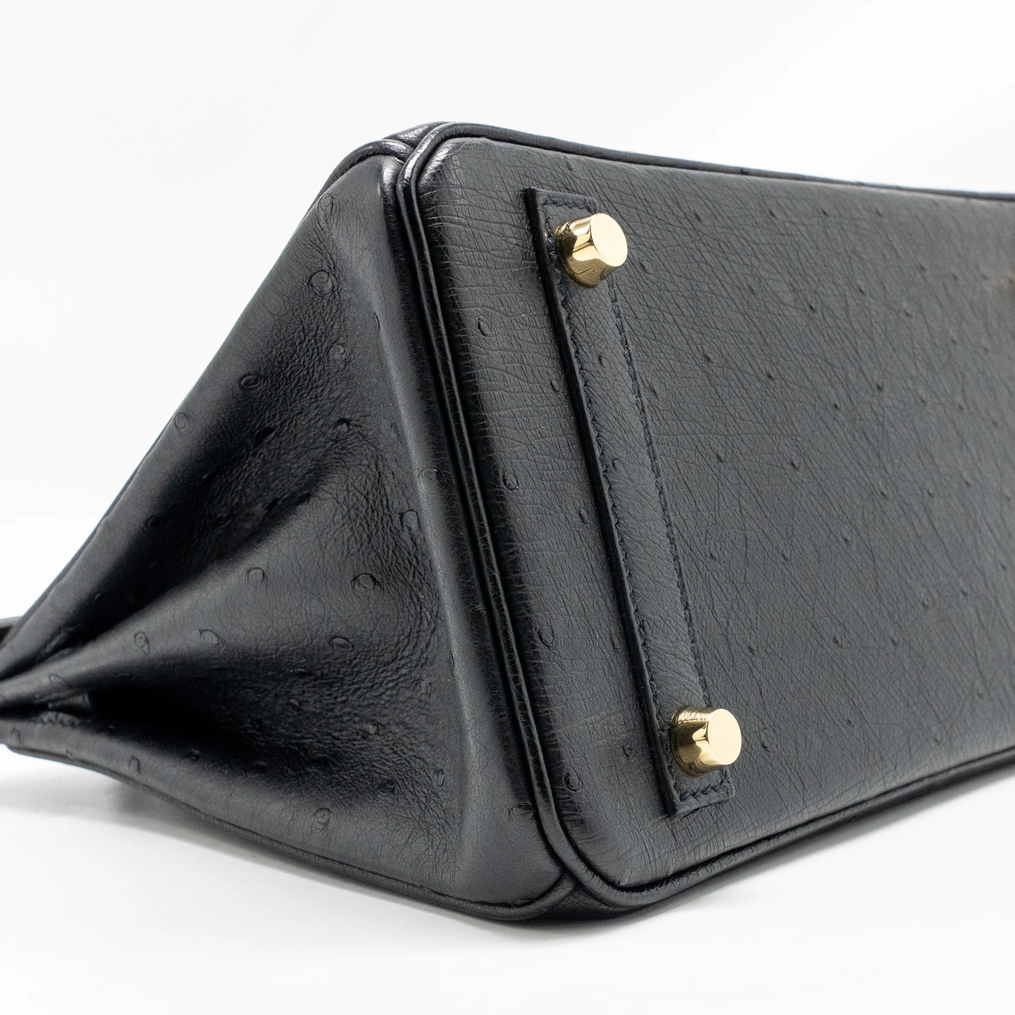 Hermes Birkin 25 Ostrich Black GHW Stamp Z - Image 7