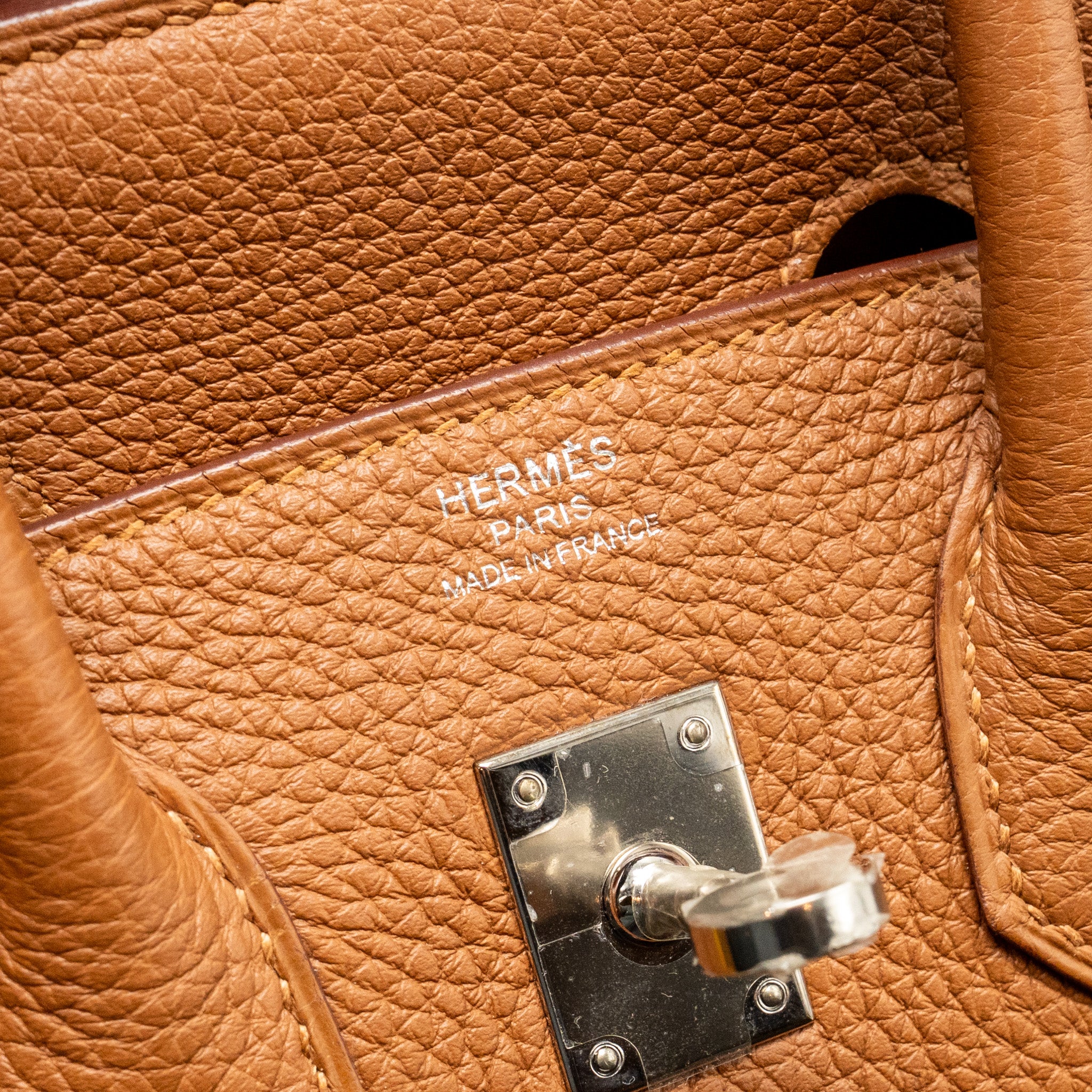 Hermes Birkin 25 Officer Togo/Swift Gold/Ambre SHW Stamp C - Image 16