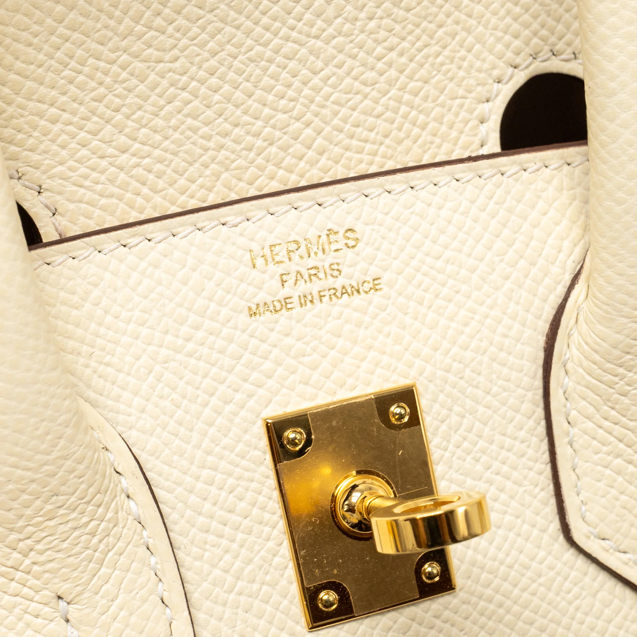 Hermes birkin 25 epsom nata GHW stamp z - Image 15