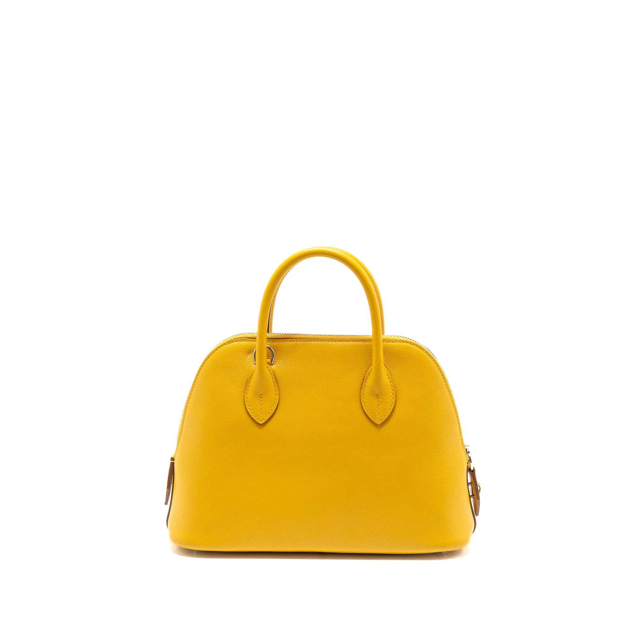 Hermes Bolide 1923 25 Evercolor Jaune Amber / Rose Ete SHW Stamp U - Image 2