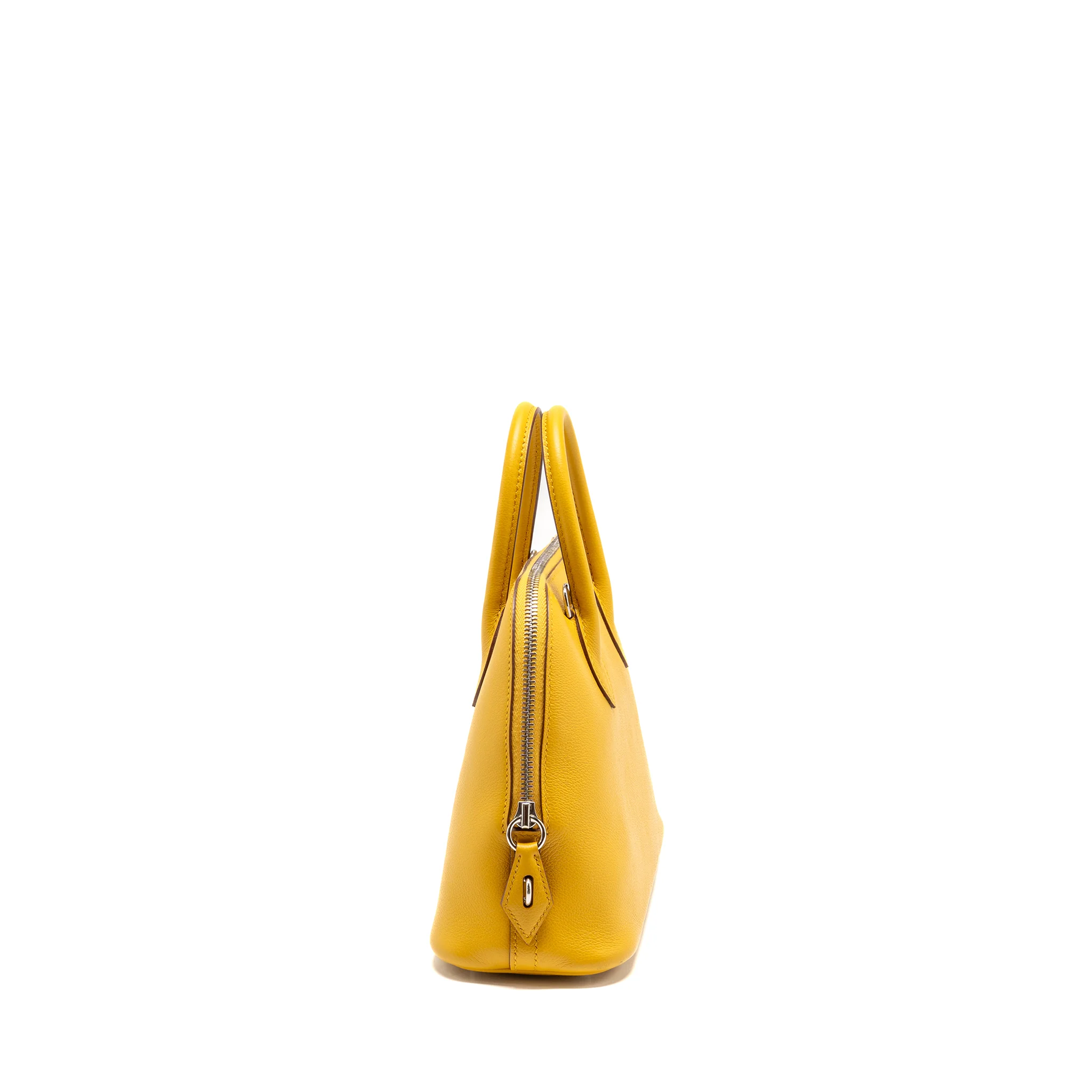 Hermes Bolide 1923 25 Evercolor Jaune Amber / Rose Ete SHW Stamp U - Image 3