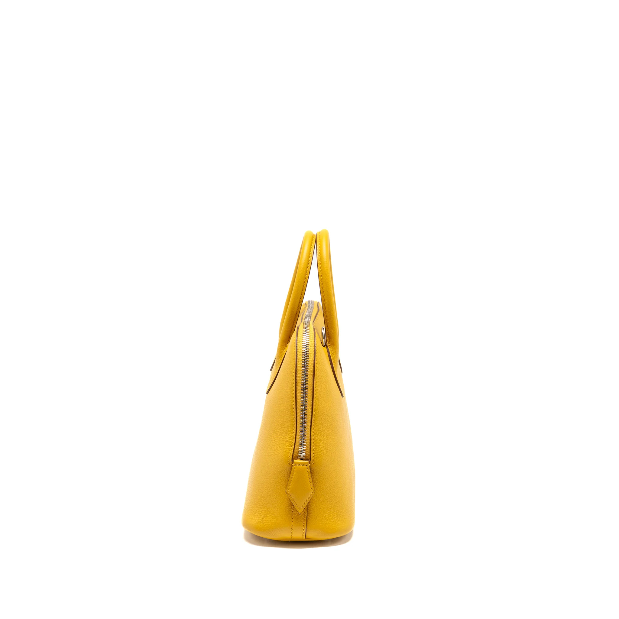 Hermes Bolide 1923 25 Evercolor Jaune Amber / Rose Ete SHW Stamp U - Image 4