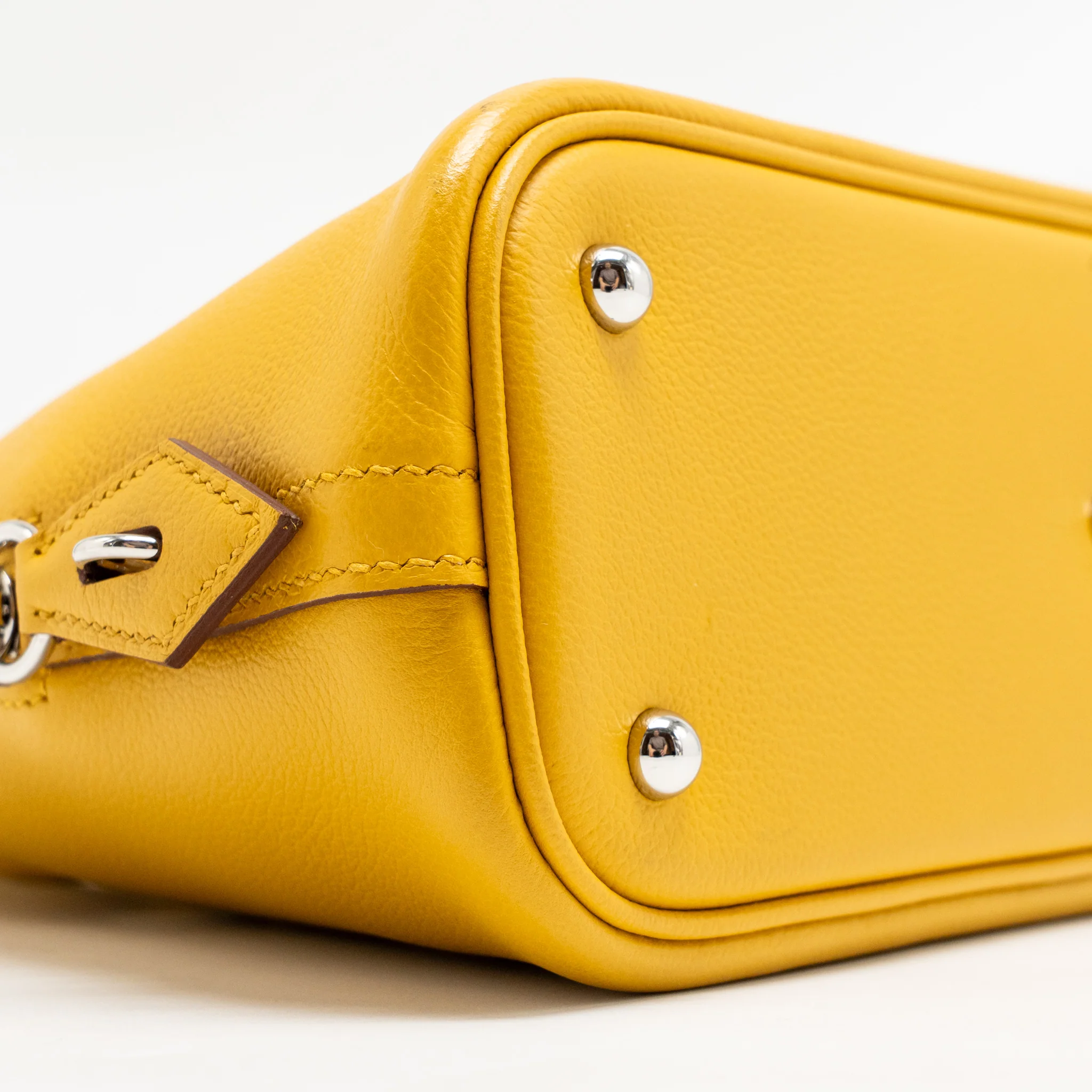Hermes Bolide 1923 25 Evercolor Jaune Amber / Rose Ete SHW Stamp U - Image 6