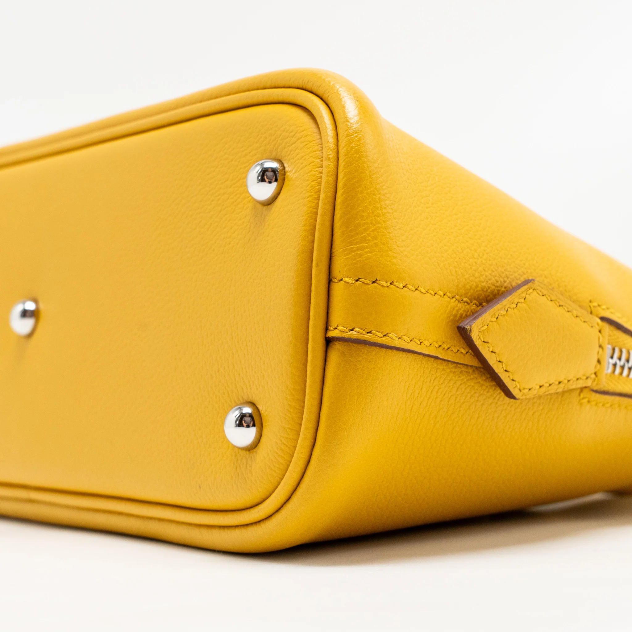 Hermes Bolide 1923 25 Evercolor Jaune Amber / Rose Ete SHW Stamp U - Image 7