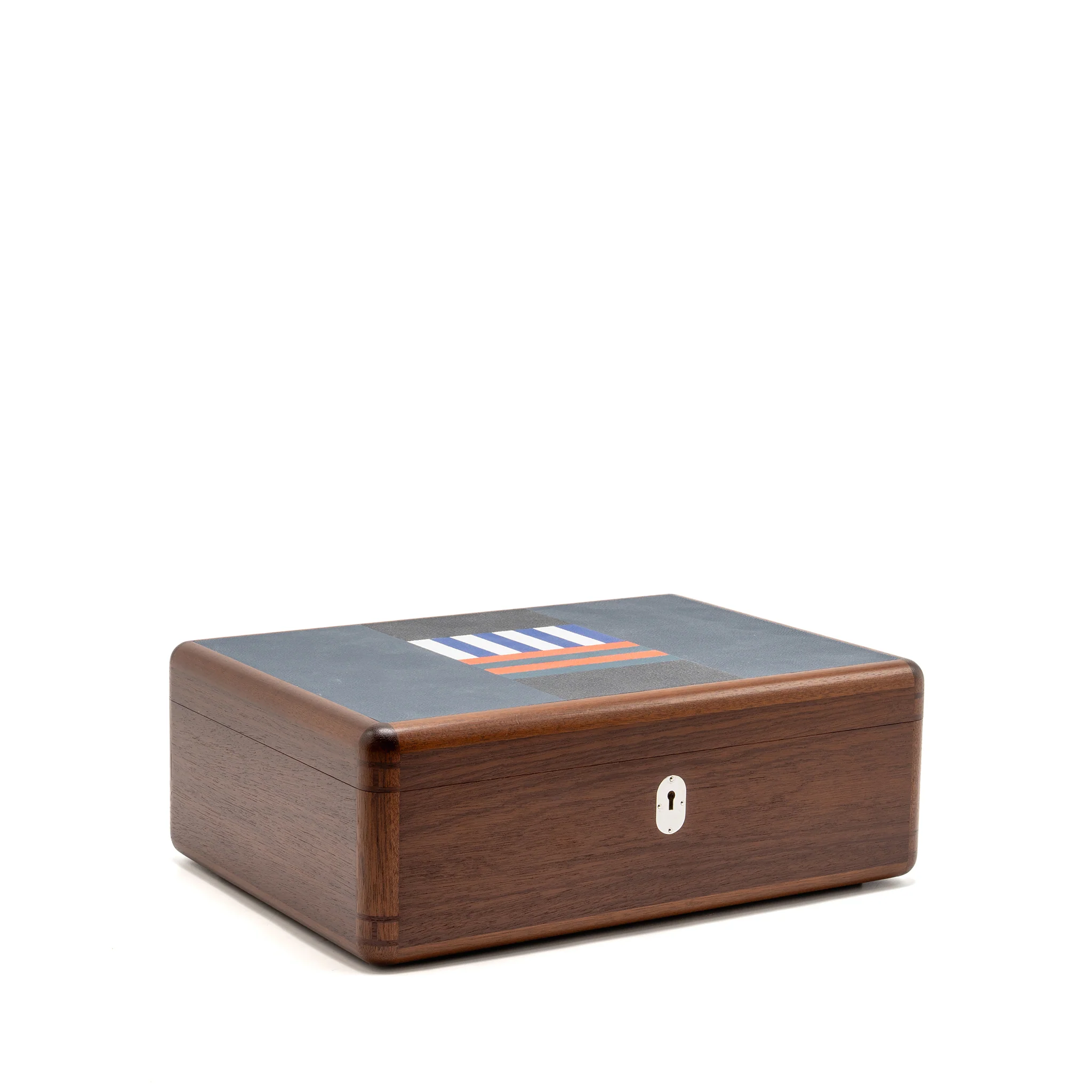Hermes Casaque 8 Watch Box Wood/Leather Multicolour SHW