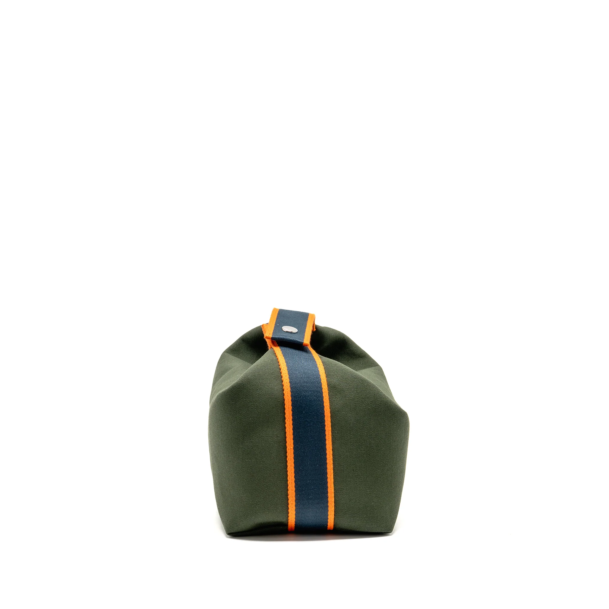 Hermes Bride-A-Brac Case Large Model Canvas Dark Green/Dark Blue/Orange SHW - Image 3
