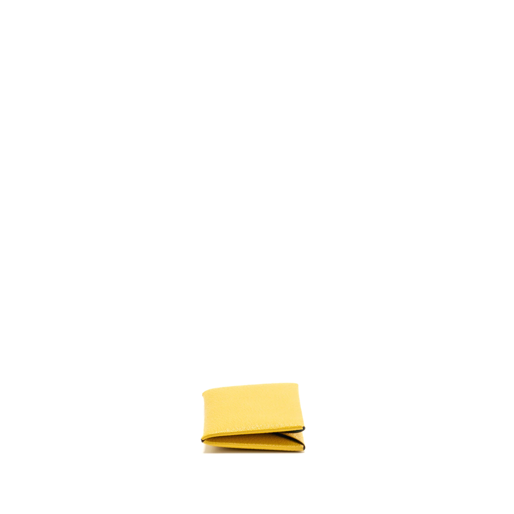 Hermes Calvi card holder chevre mysore leather sun / blur Friday SHW stamp B - Image 3