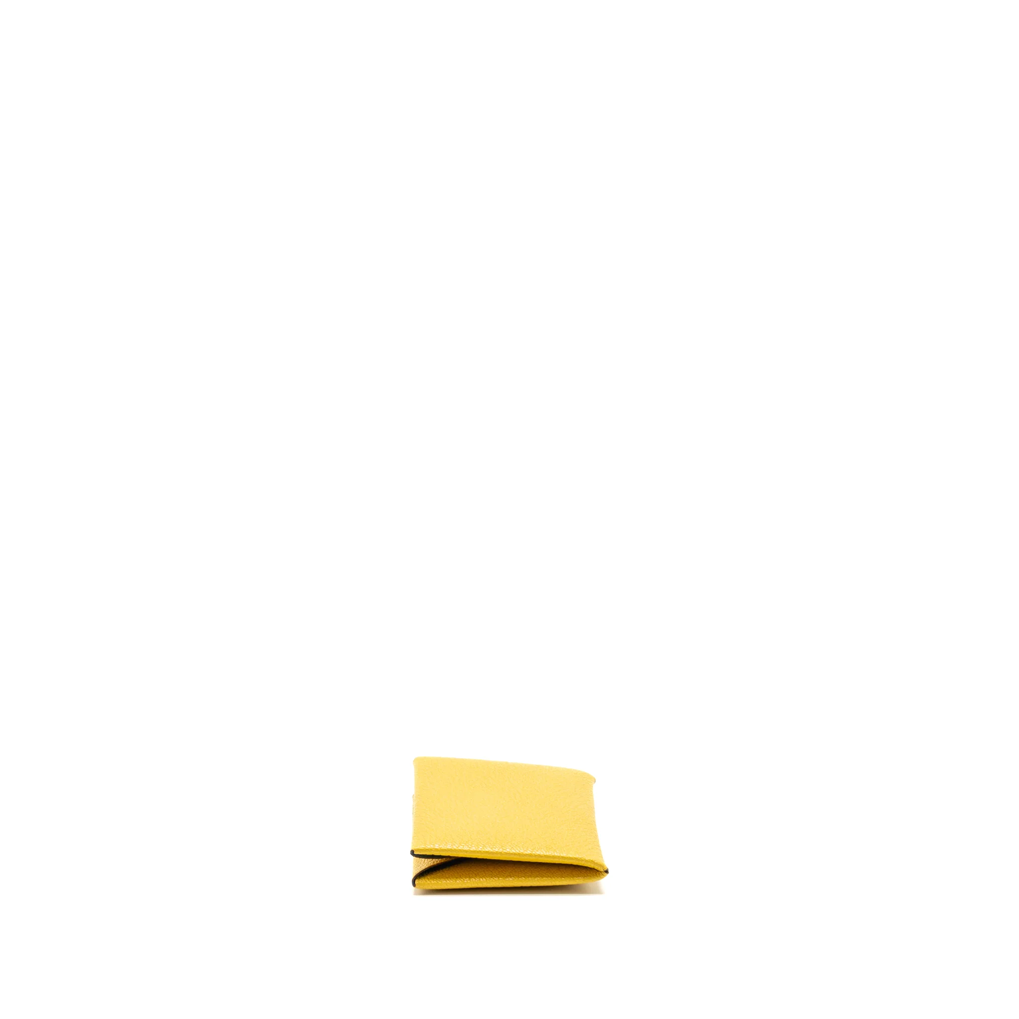 Hermes Calvi card holder chevre mysore leather sun / blur Friday SHW stamp B - Image 4