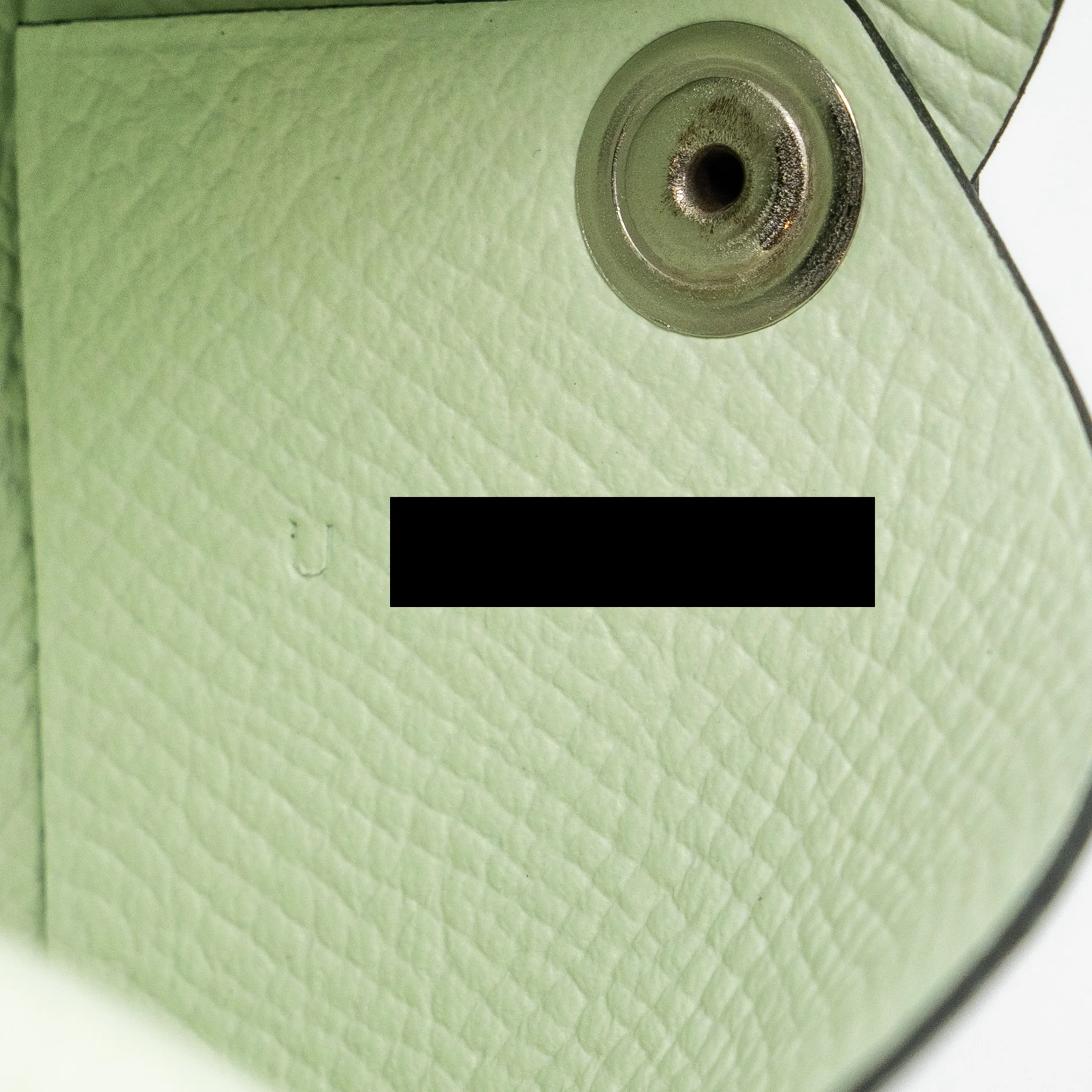 Hermes Calvi Card Holder Epsom Vert Fizz SHW Stamp U - Image 5