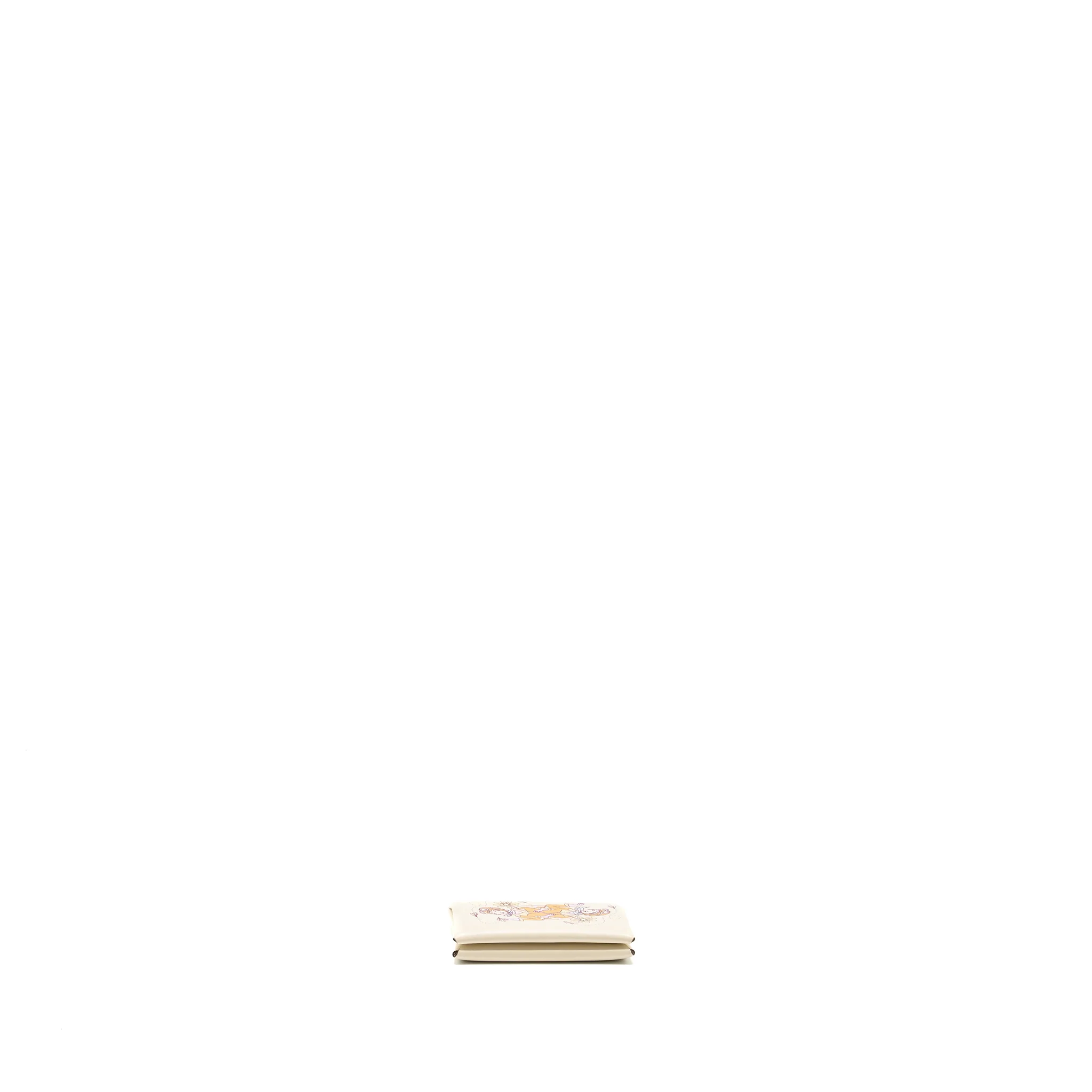 Hermes Calvi Cardholder Aviatrice Printed Limited Edition Swift Nata SHW Stamp B - Image 5