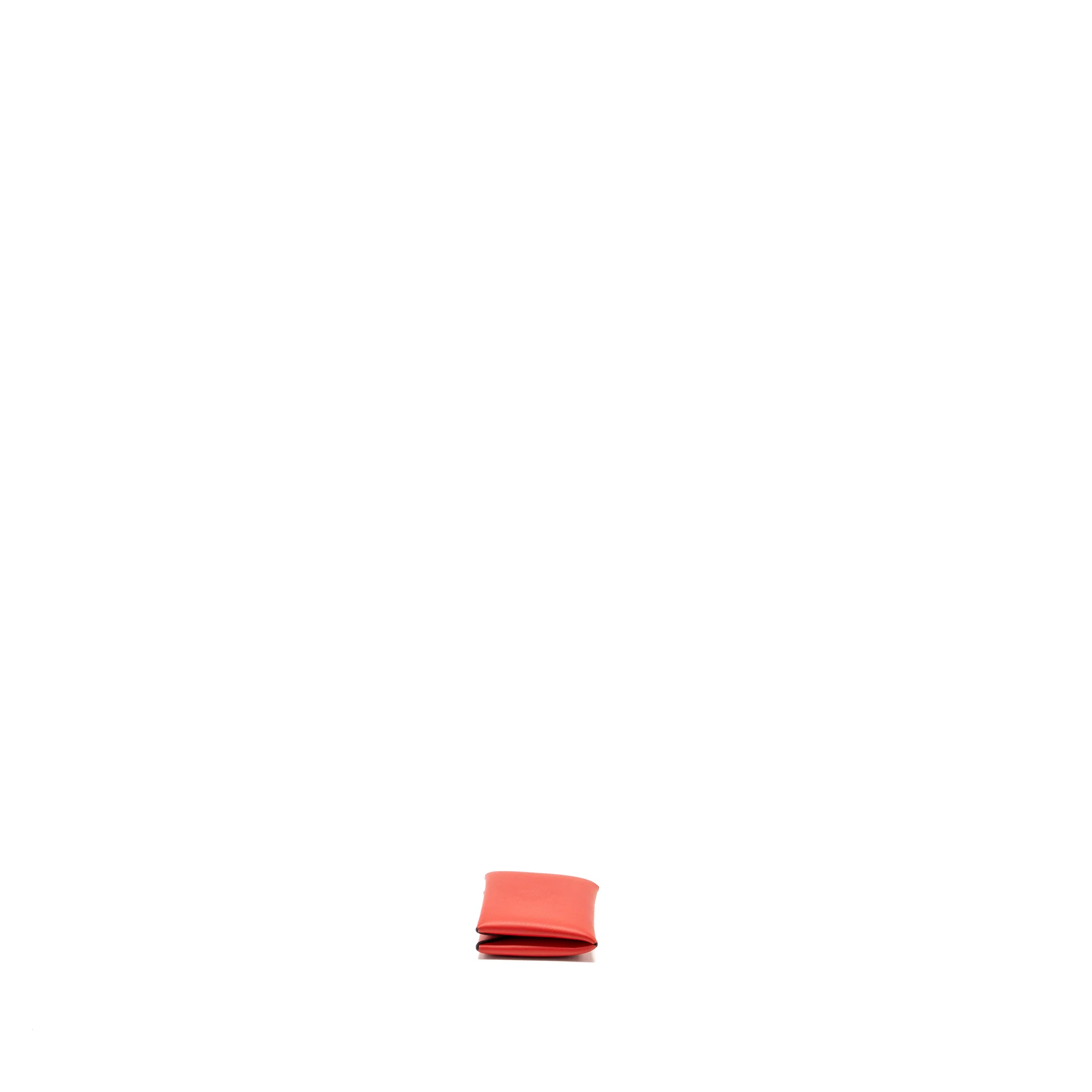 Hermes Calvi Cardholder Swift Red/Blue SHW Stamp B - Image 3