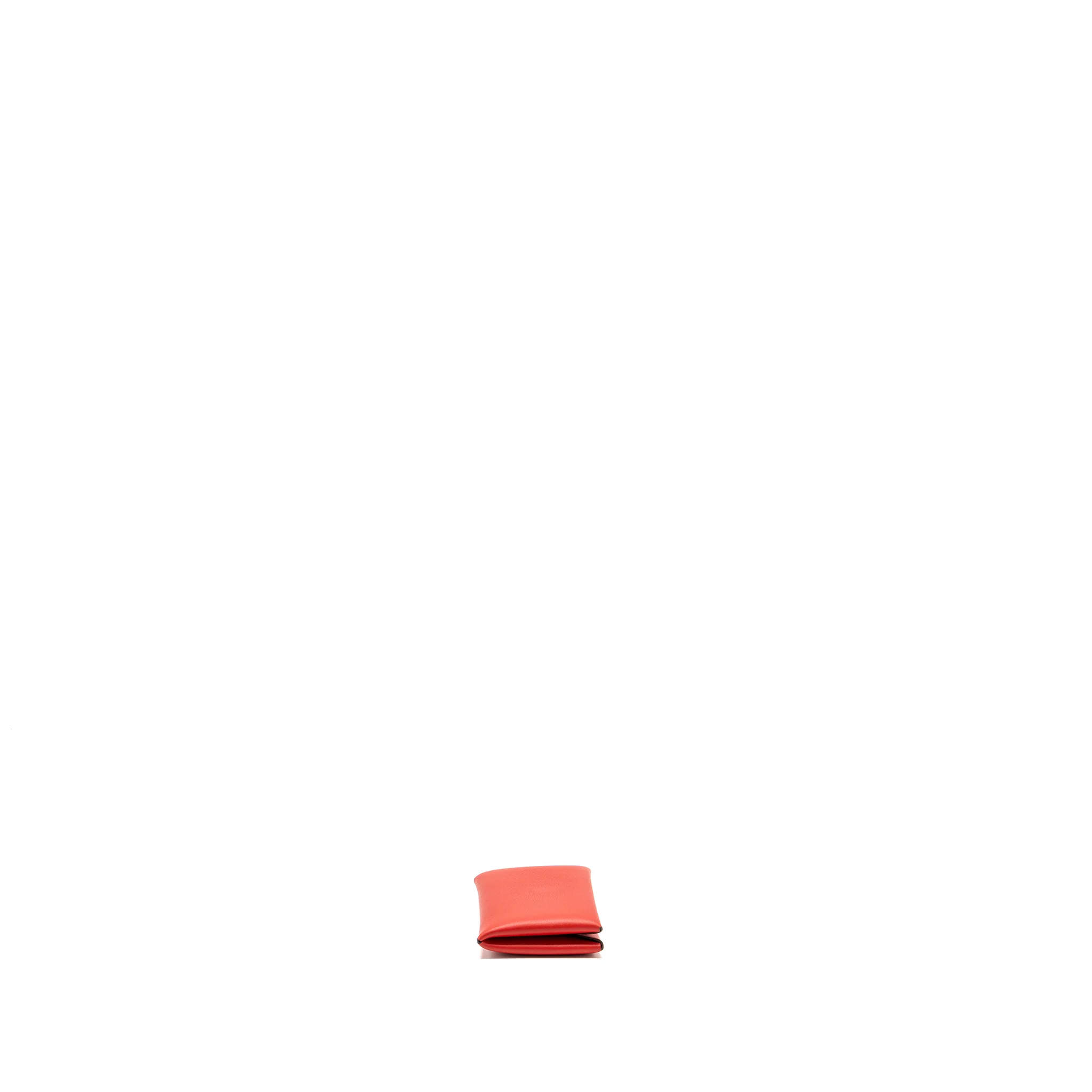 Hermes Calvi Cardholder Swift Red/Blue SHW Stamp B - Image 4