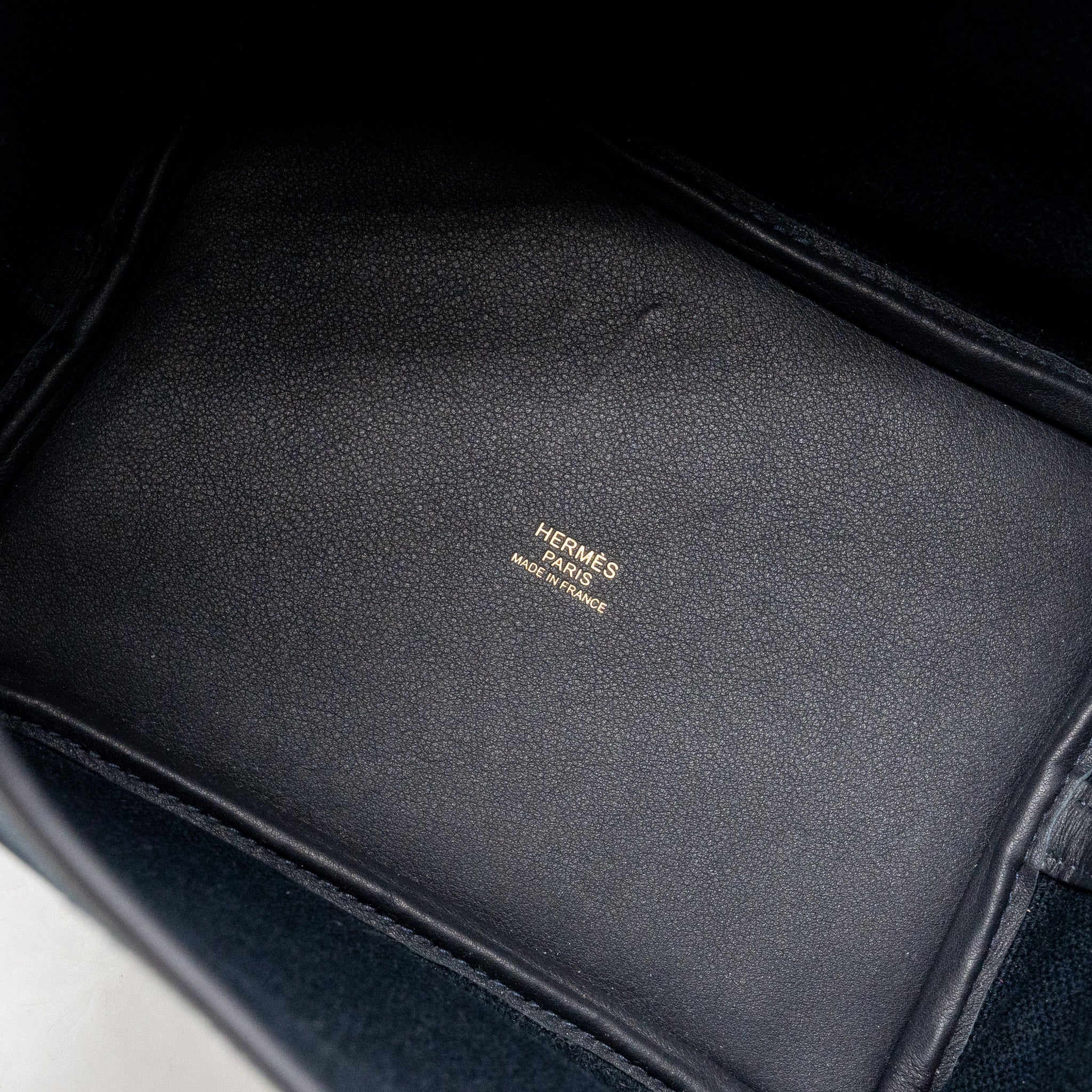 Hermes Cargo Picotin 18 Lock Bag Swift / Toile Canvas Blue Marine / Caban GHW Stamp B - Image 14