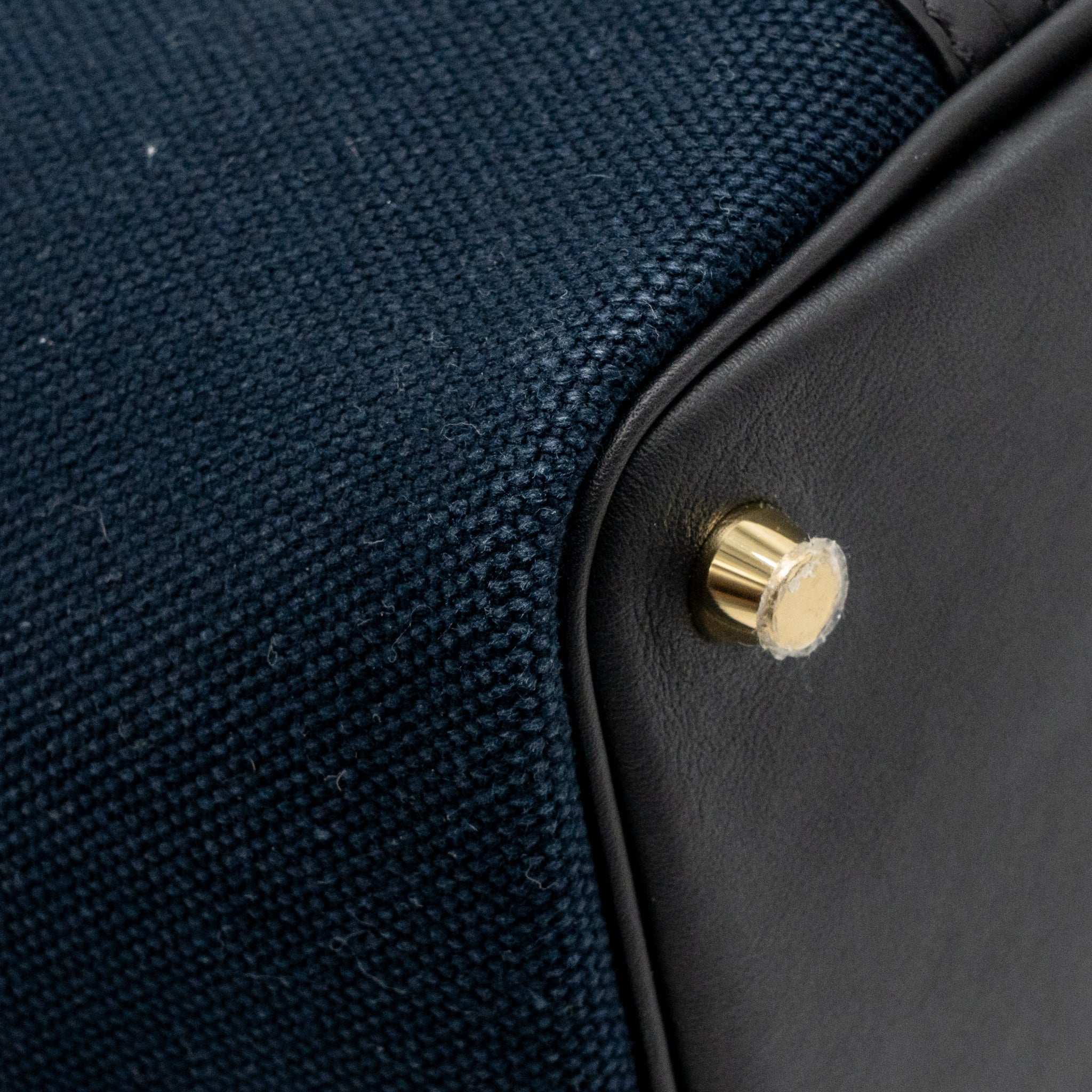 Hermes cargo Picotin 18 lock bag swift / toile canvas blue marine / caban GHW stamp U - Image 11