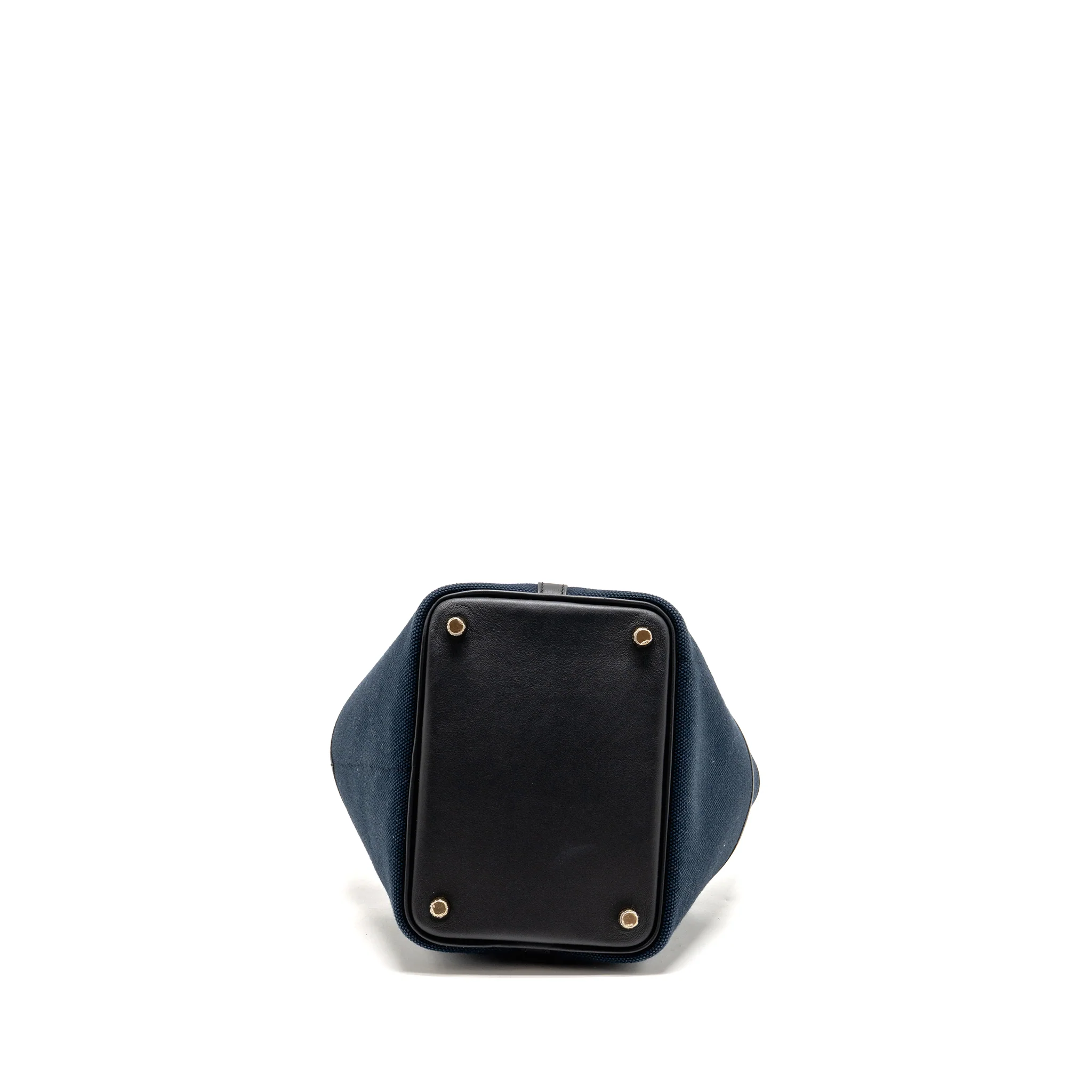 Hermes cargo Picotin 18 lock bag swift / toile canvas blue marine / caban GHW stamp U - Image 6