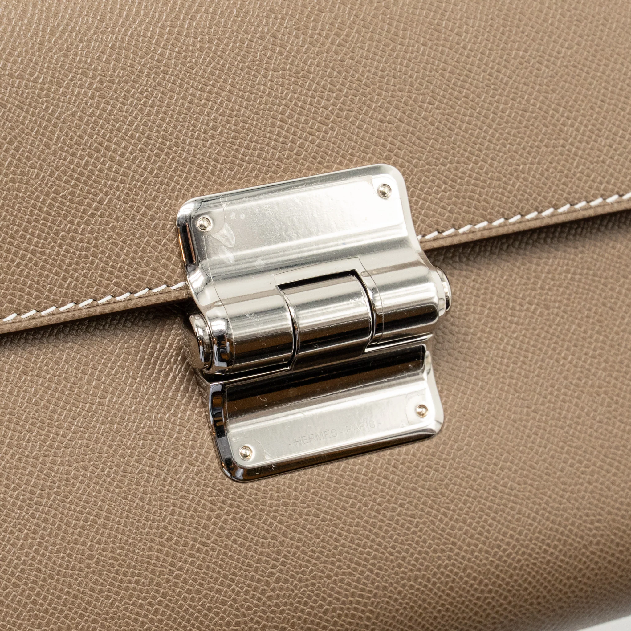 Hermes Charniere To Go Pouch Madame Etoupe SHW Stamp K - Image 11