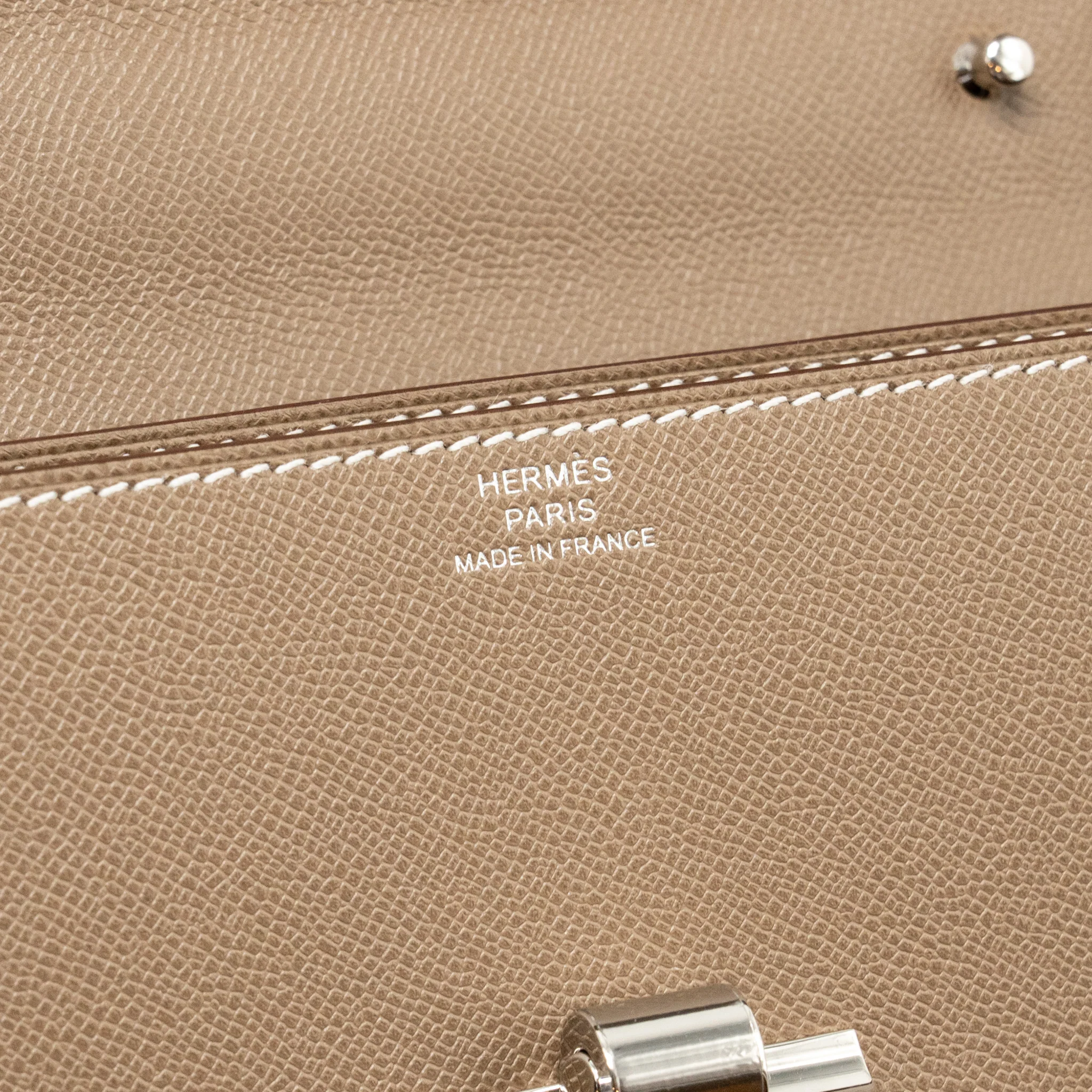 Hermes Charniere To Go Pouch Madame Etoupe SHW Stamp K - Image 12