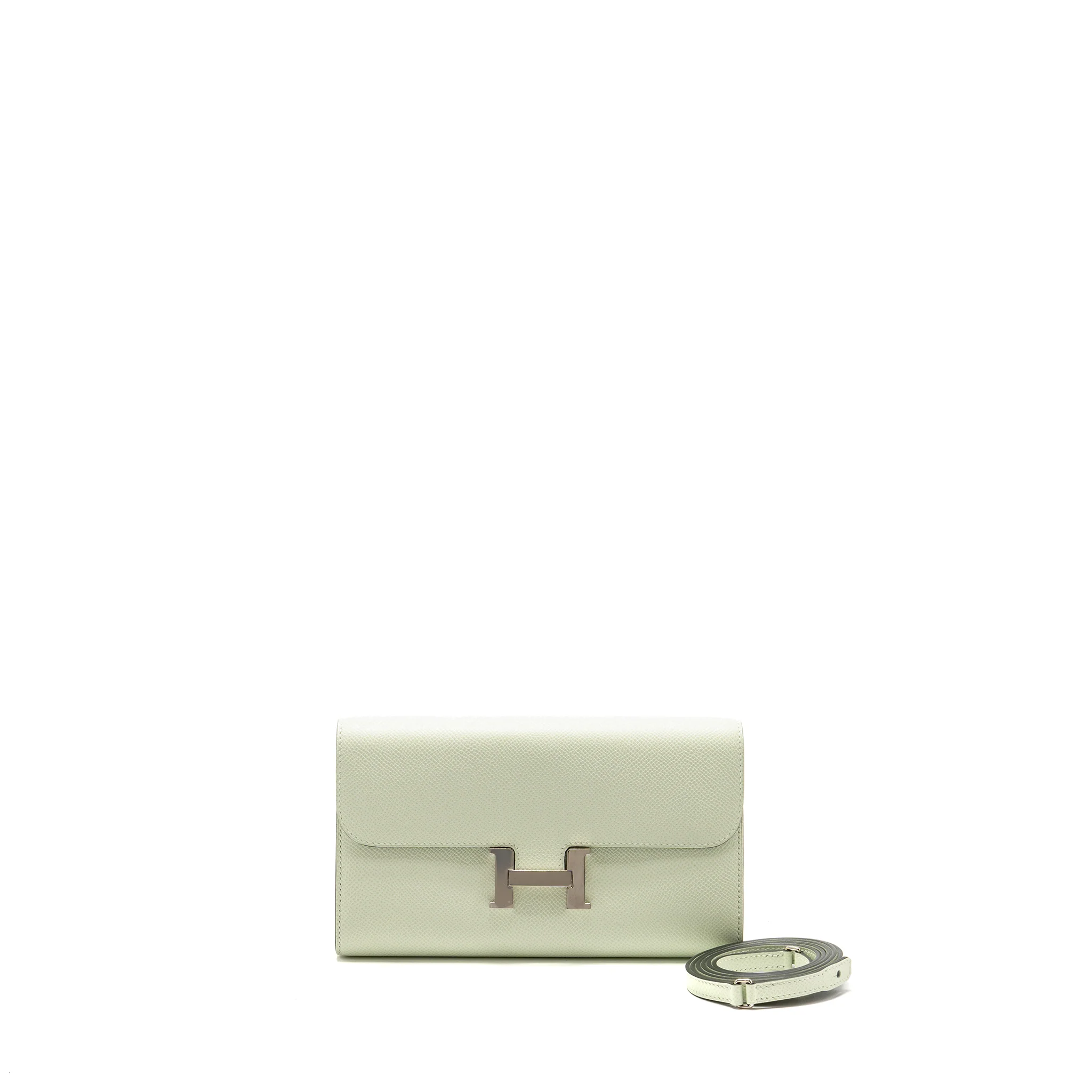 Hermes Classic constance to go epsom vert fizz SHW stamp U