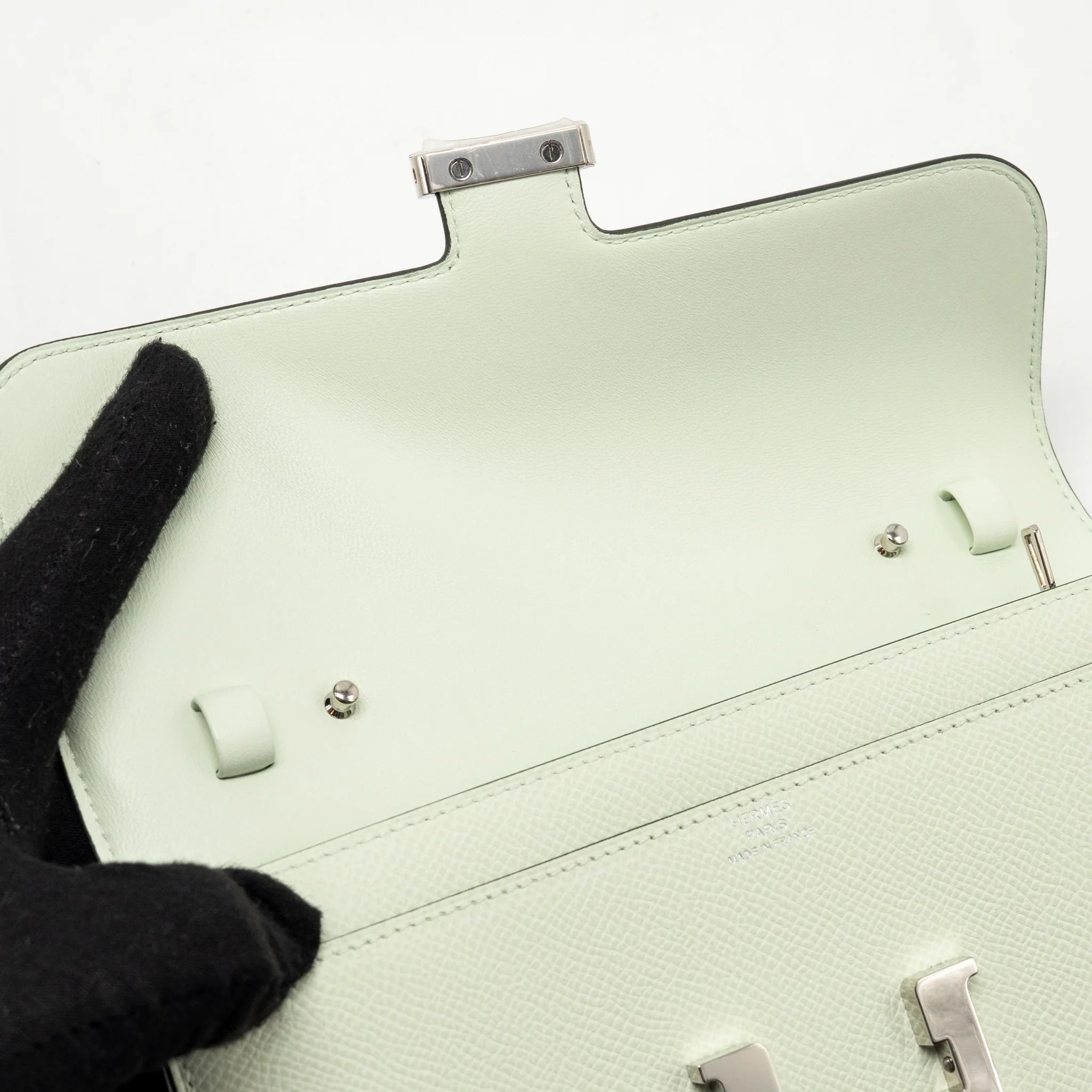 Hermes Classic constance to go epsom vert fizz SHW stamp U - Image 13
