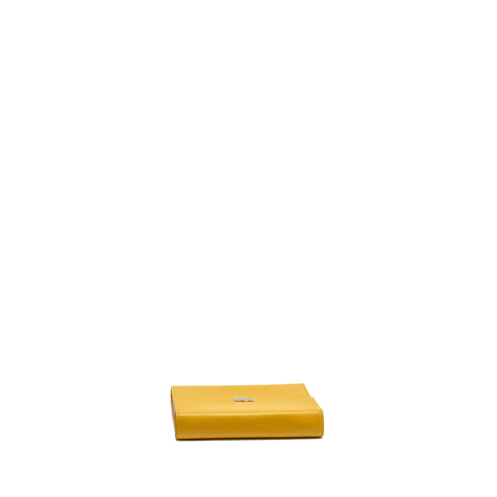 Hermes Clic 16 wallet chevre mysore jaune amber SHW stamp D - Image 5