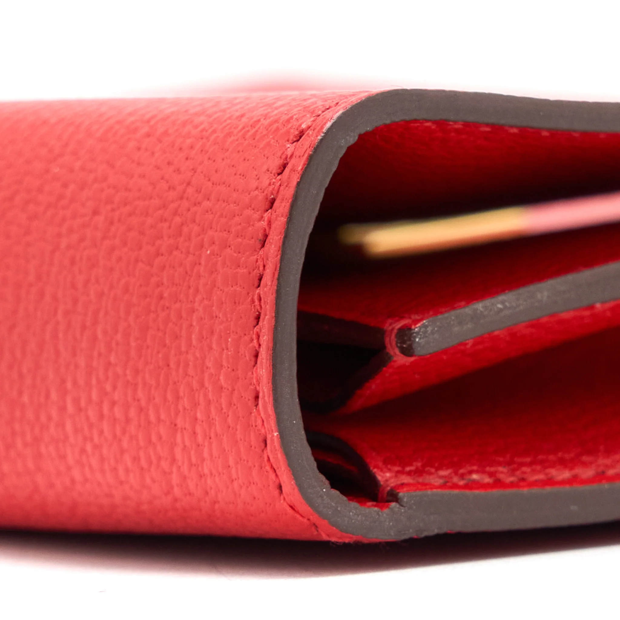 Hermes Clic 16 Wallet Mysore Red GHW Stamp D - Image 8