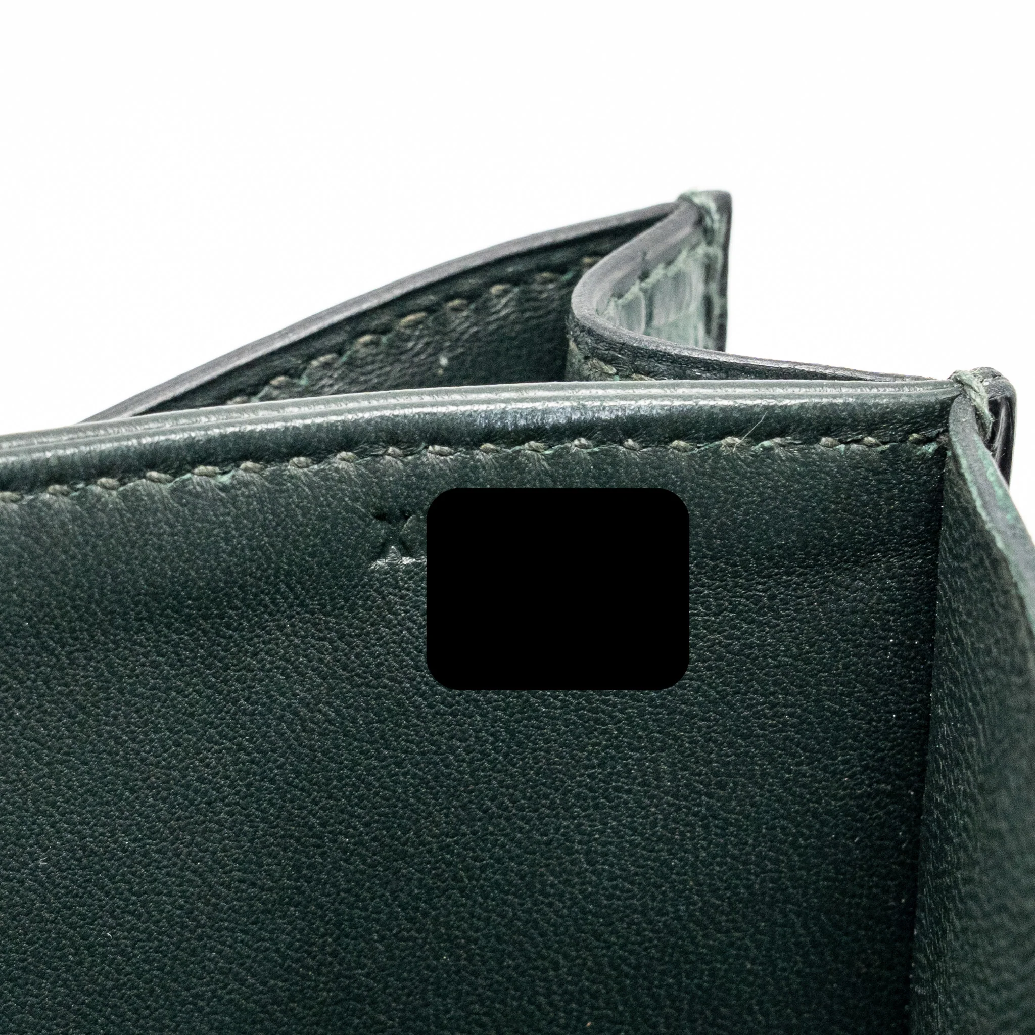 Hermes Constance 24 ALLIGATOR MISSISSIPPIENSIS MAT Vert Fonce GHW Stamp X - Image 19