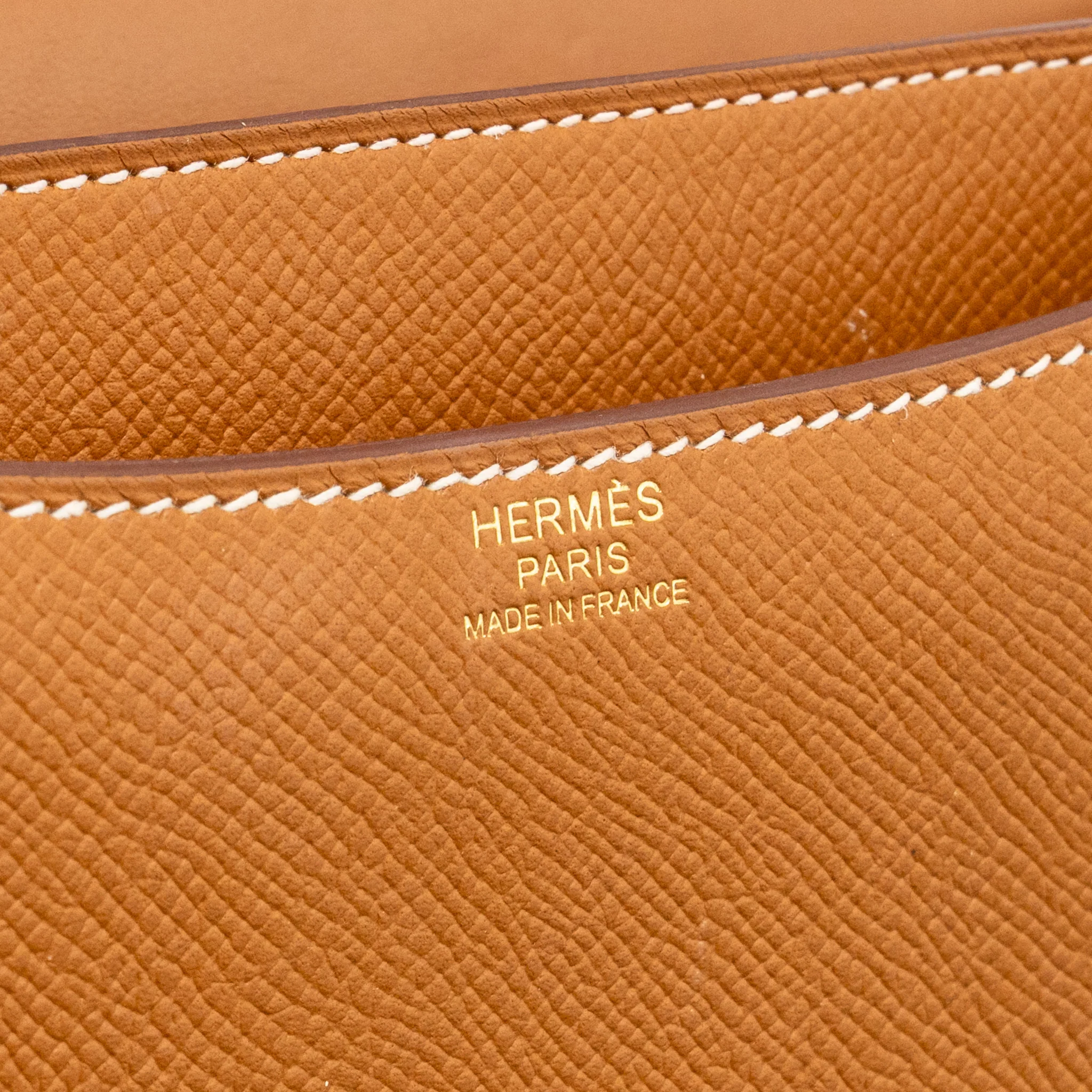 Hermes Constance 24 Epsom Gold GHW Stamp C - Image 17