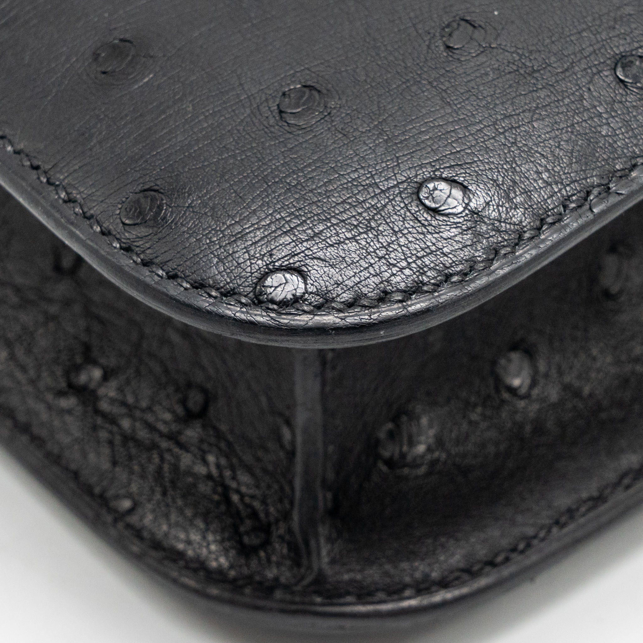 Hermes Constance 24 Ostrich Black SHW Stamp K - Image 10