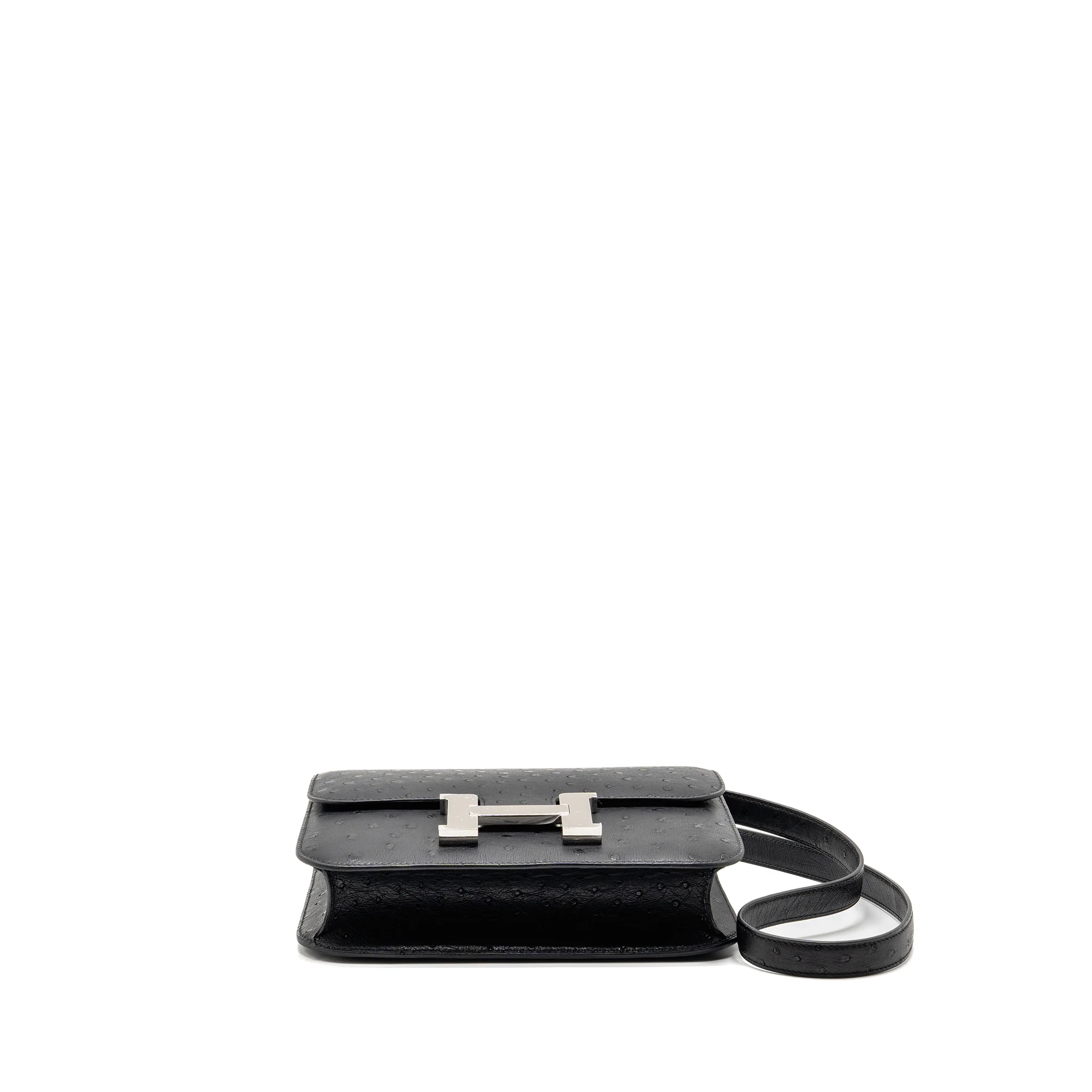 Hermes Constance 24 Ostrich Black SHW Stamp K - Image 6