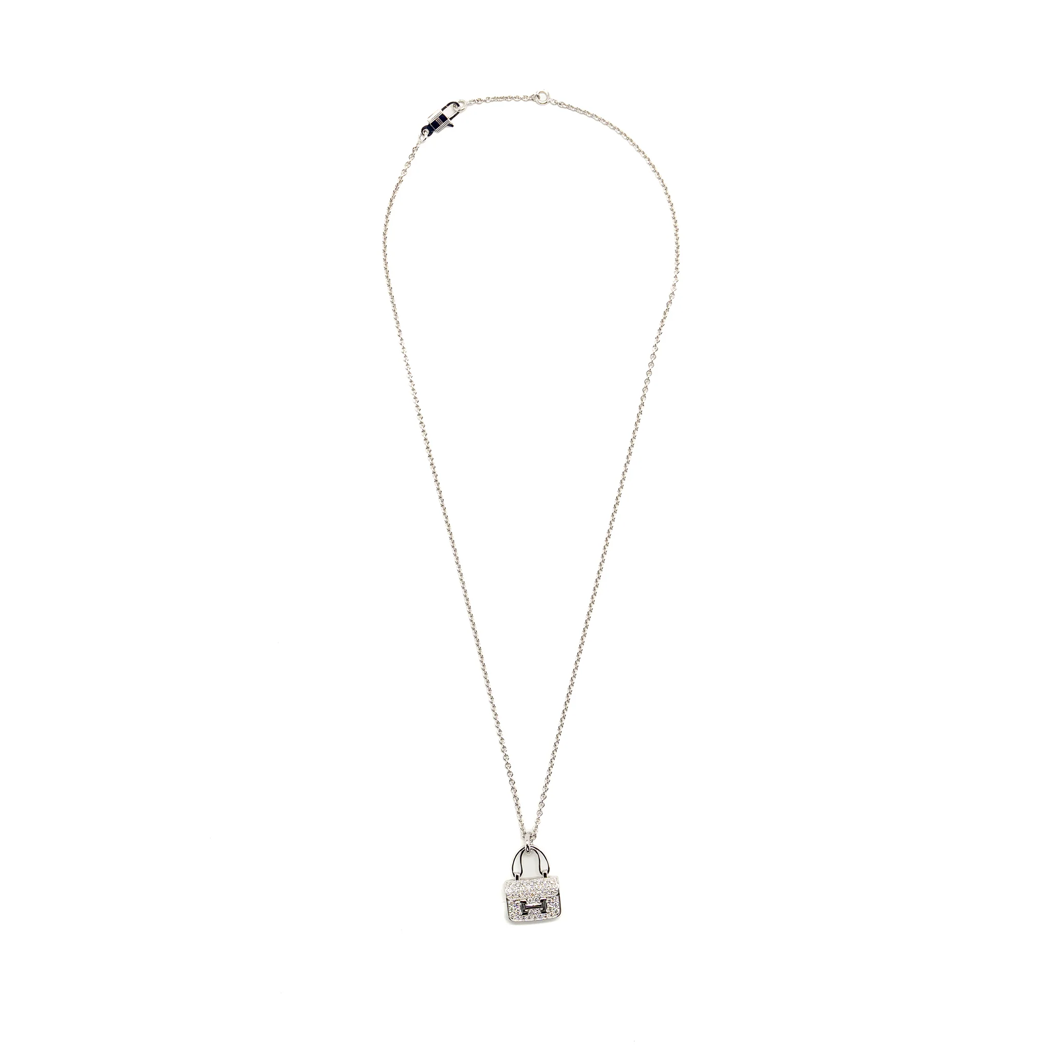 Hermes constance amulette pendant white gold with diamonds - Image 3