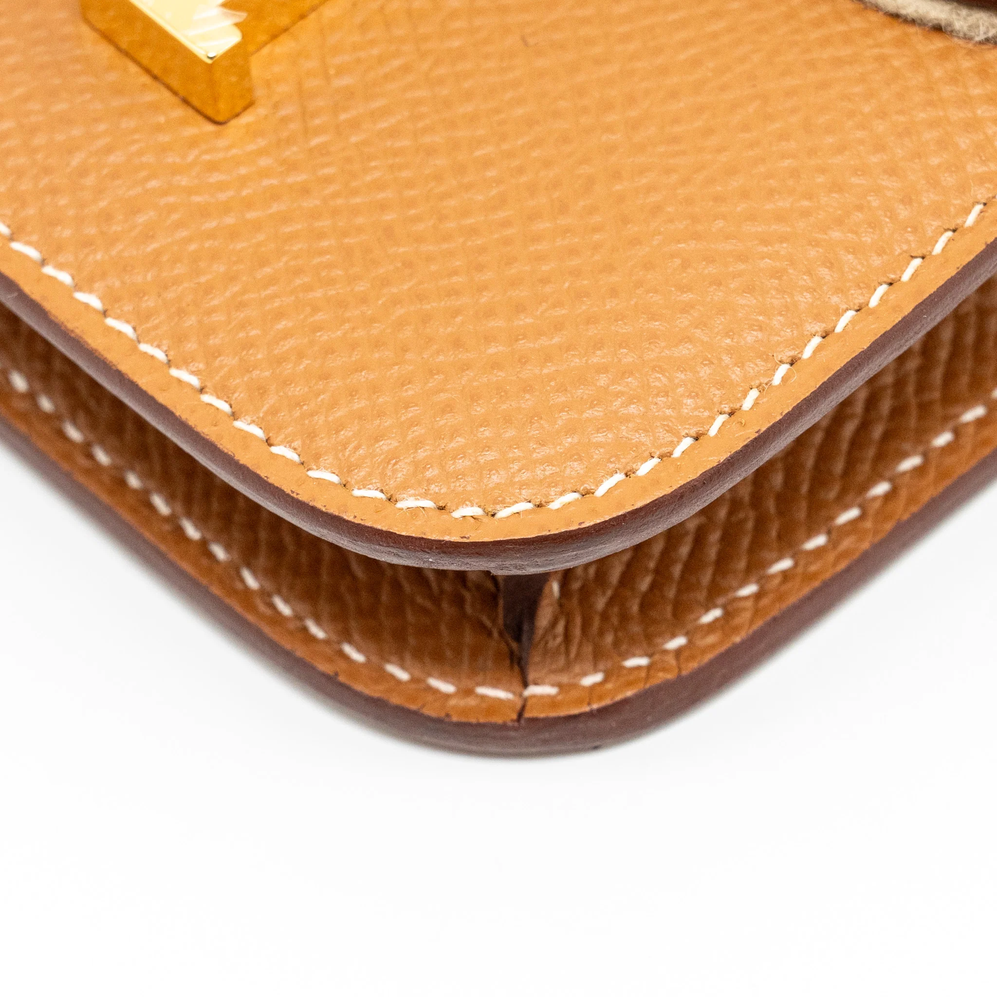 Hermes Constance Slim Epsom Gold GHW Stamp U - Image 8