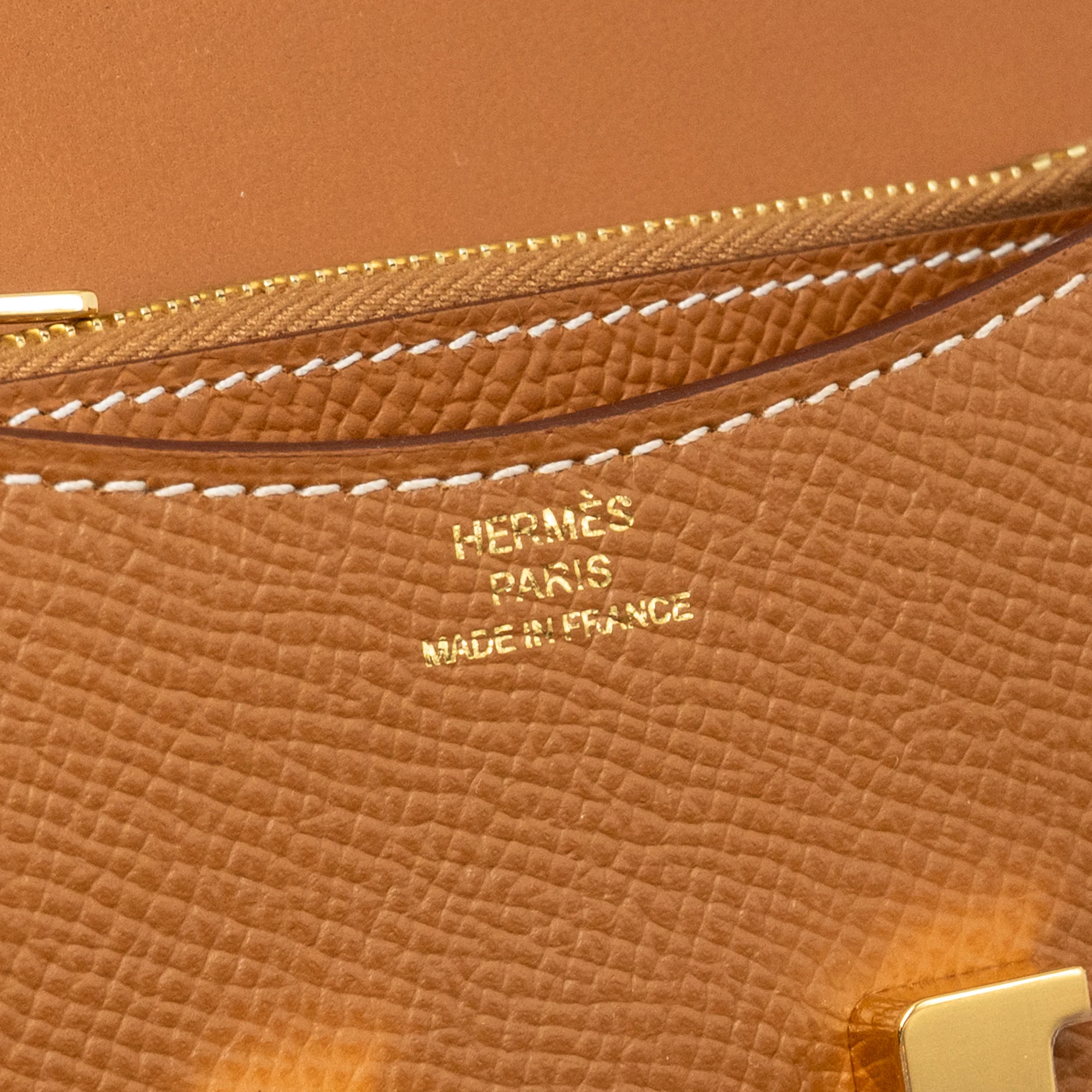 Hermes Constance Slim Epsom gold GHW Stamp U - Image 9