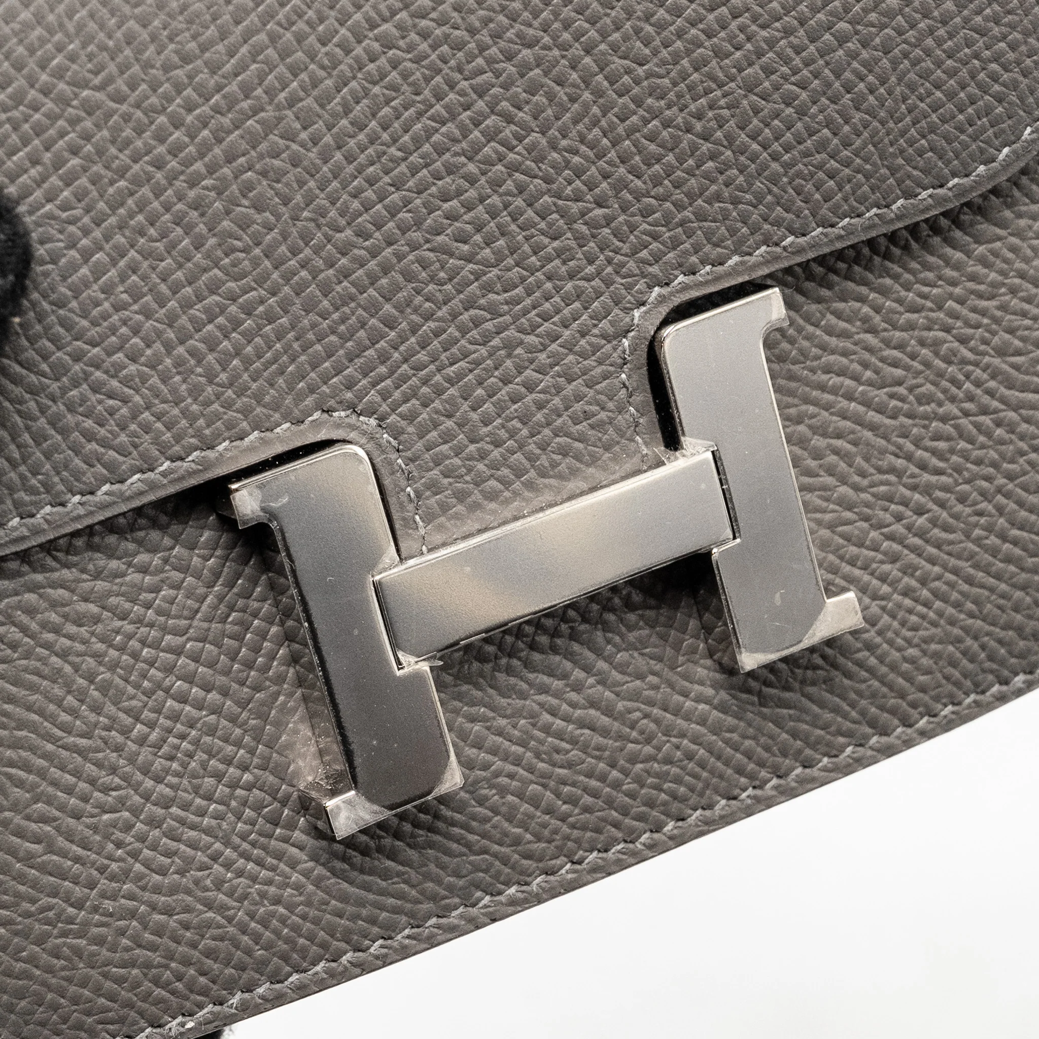 Hermes Constance Slim Epsom Gris Myer SHW Stamp U - Image 8