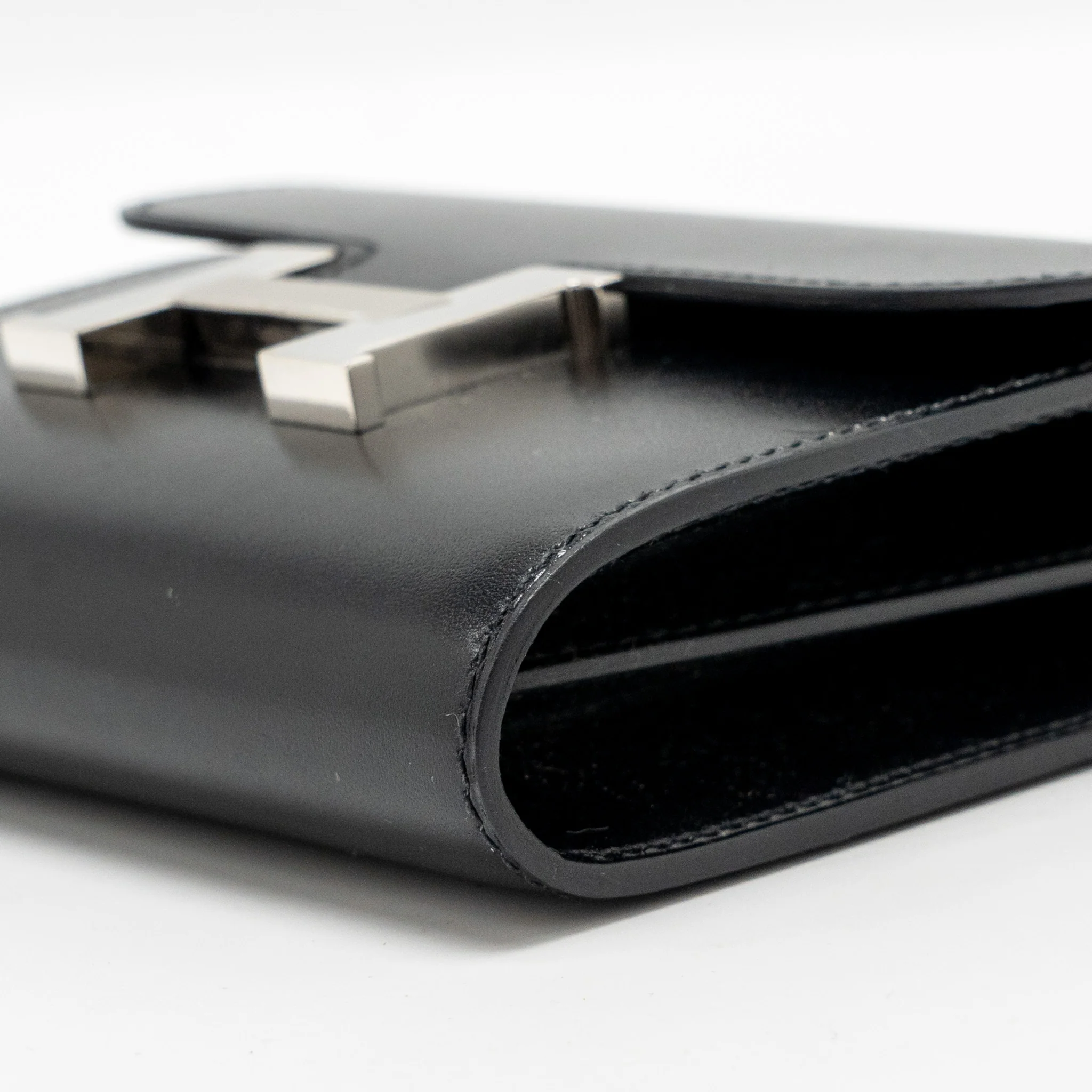 Hermes Constance Wallet Box Black SHW Stamp A - Image 7