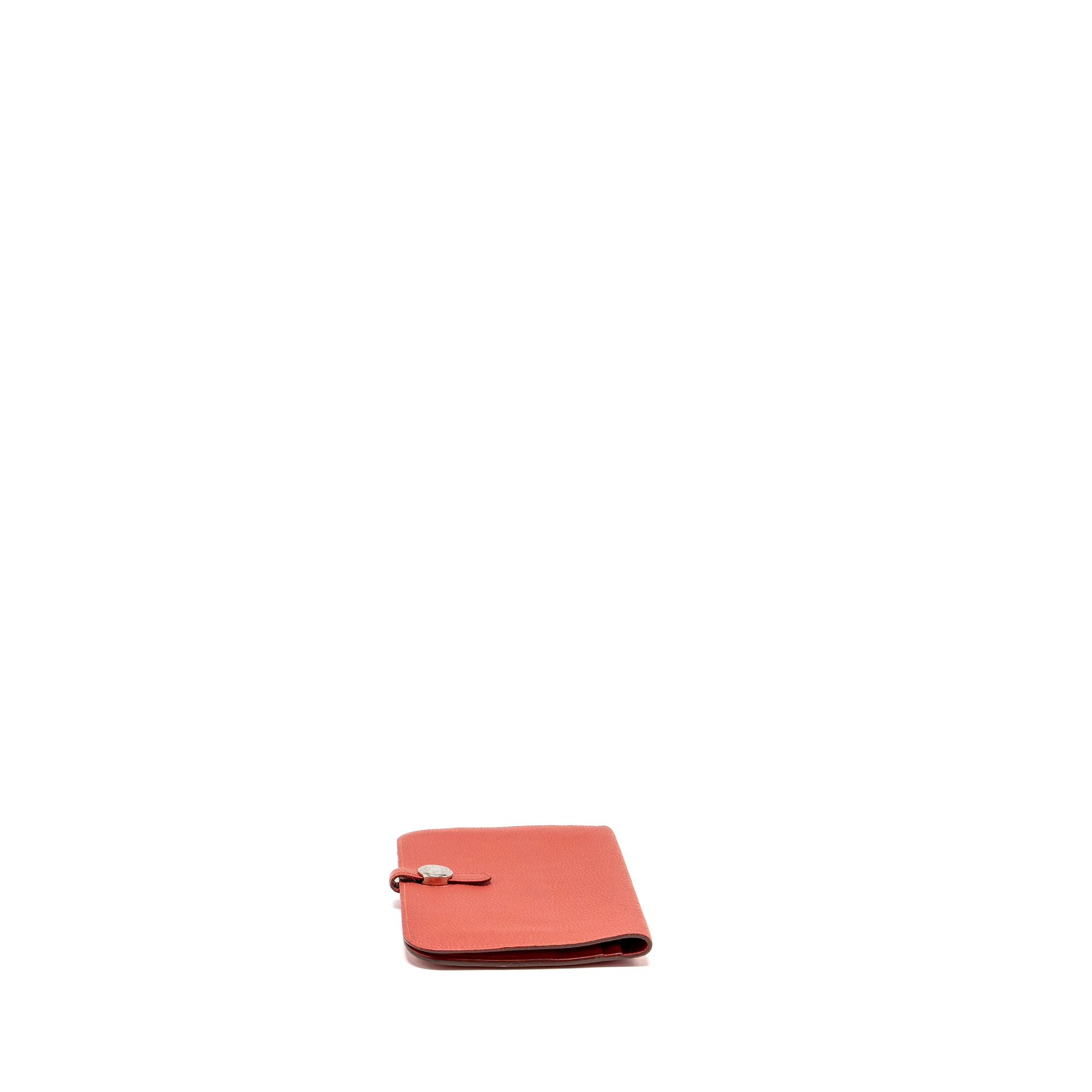 Hermes Dogan Compact Wallet Togo Red SHW Stamp T - Image 4