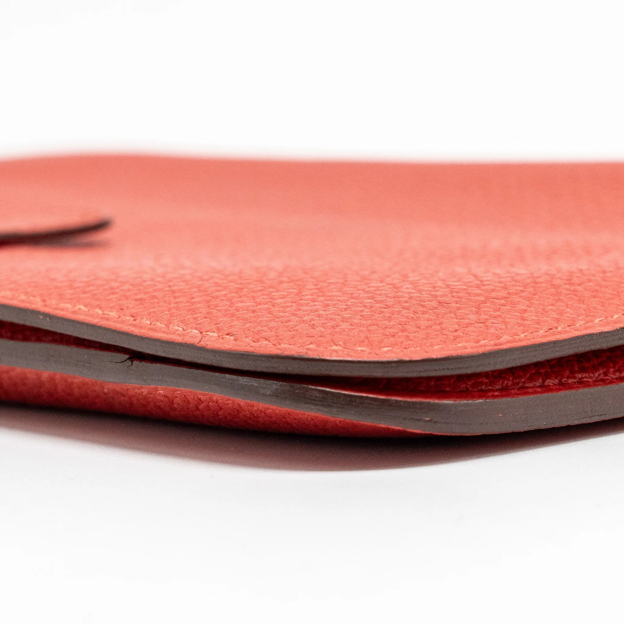 Hermes Dogan Compact Wallet Togo Red SHW Stamp T - Image 7