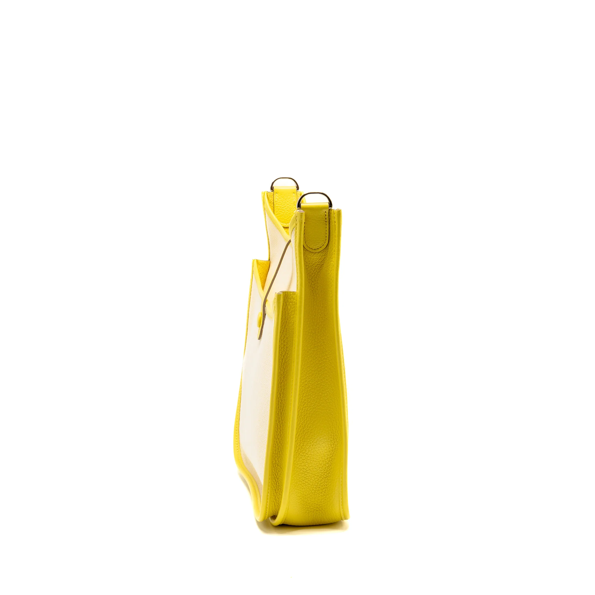 Hermes Evelyne 29 Bag Canvas/Clemence Ecru-Citron/Lime SHW Stamp Y - Image 3