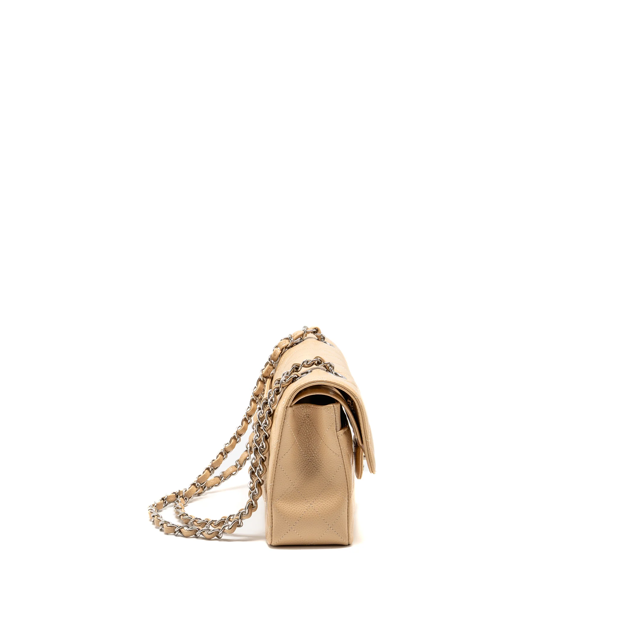 Chanel Small Classic Double Flap Bag Caviar Beige SHW (microchip) - Image 3