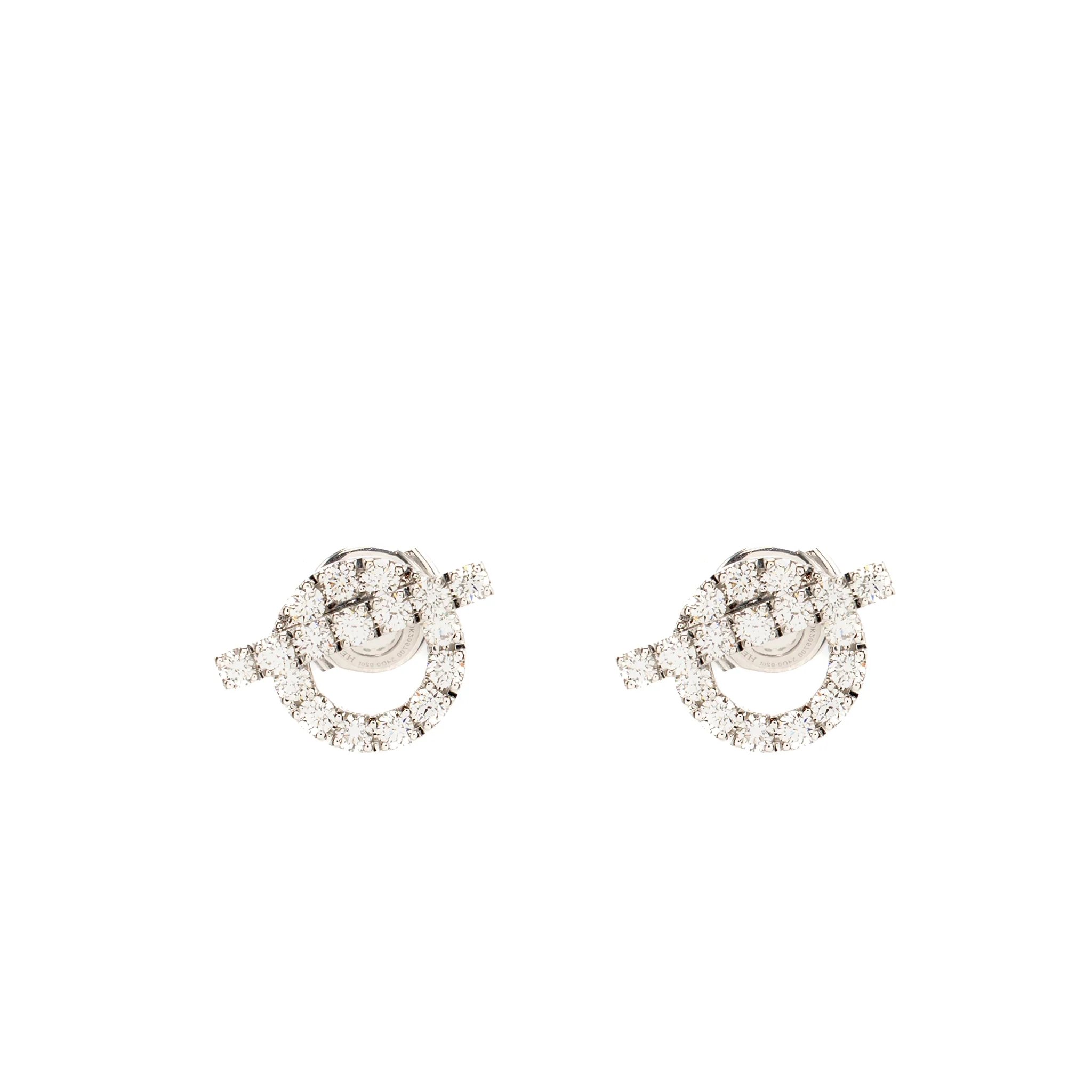 HERMES Finesse Earrings White Gold Diamonds