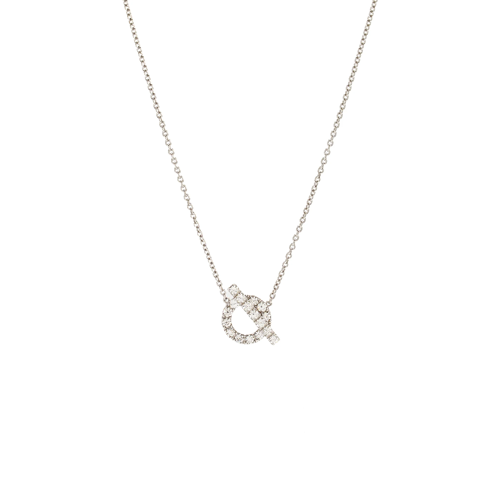 Hermes Finesse Pendant white gold diamonds