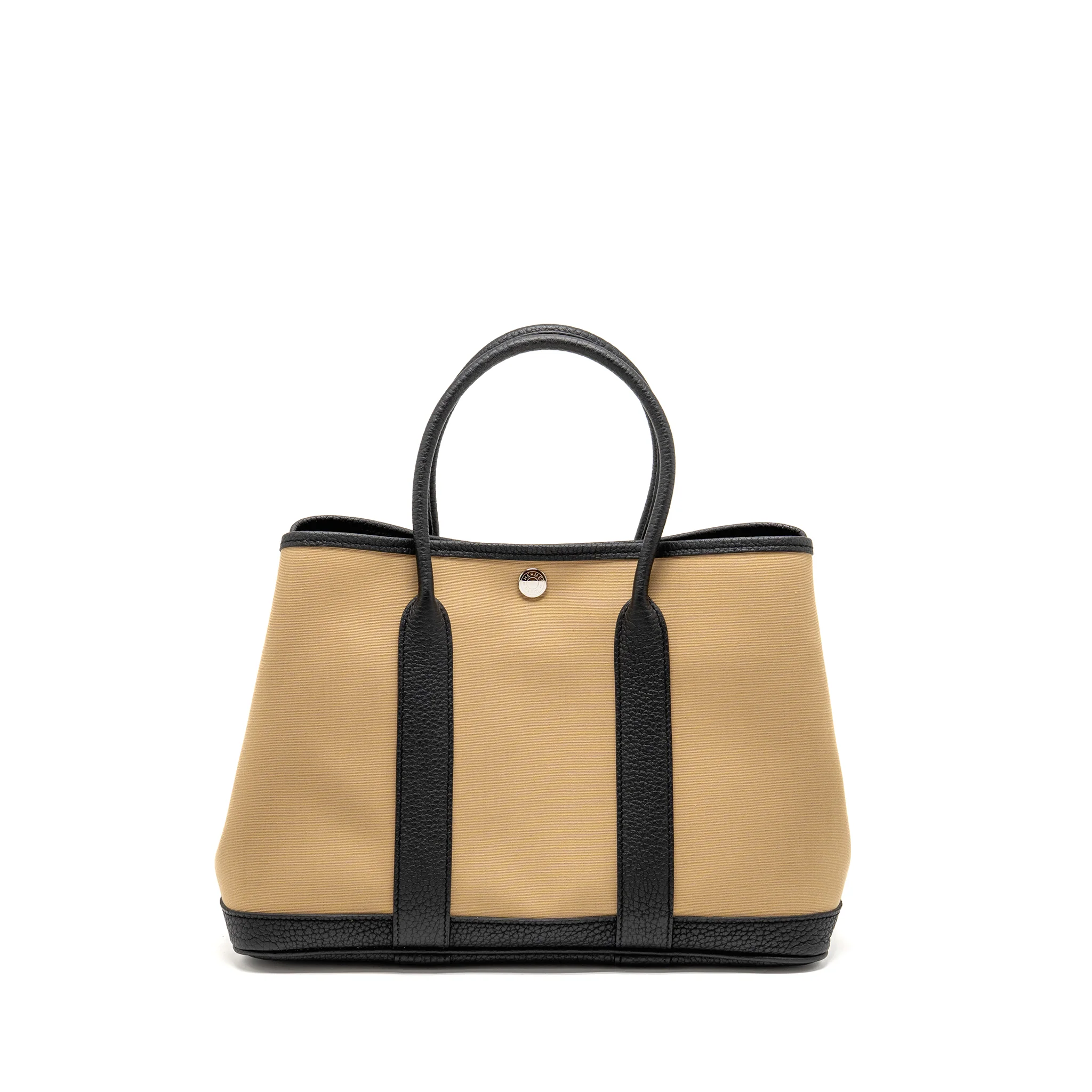 Hermes Garden Party 30 Canvas/Negonda Leather Trench/Black SHW Stamp D - Image 2