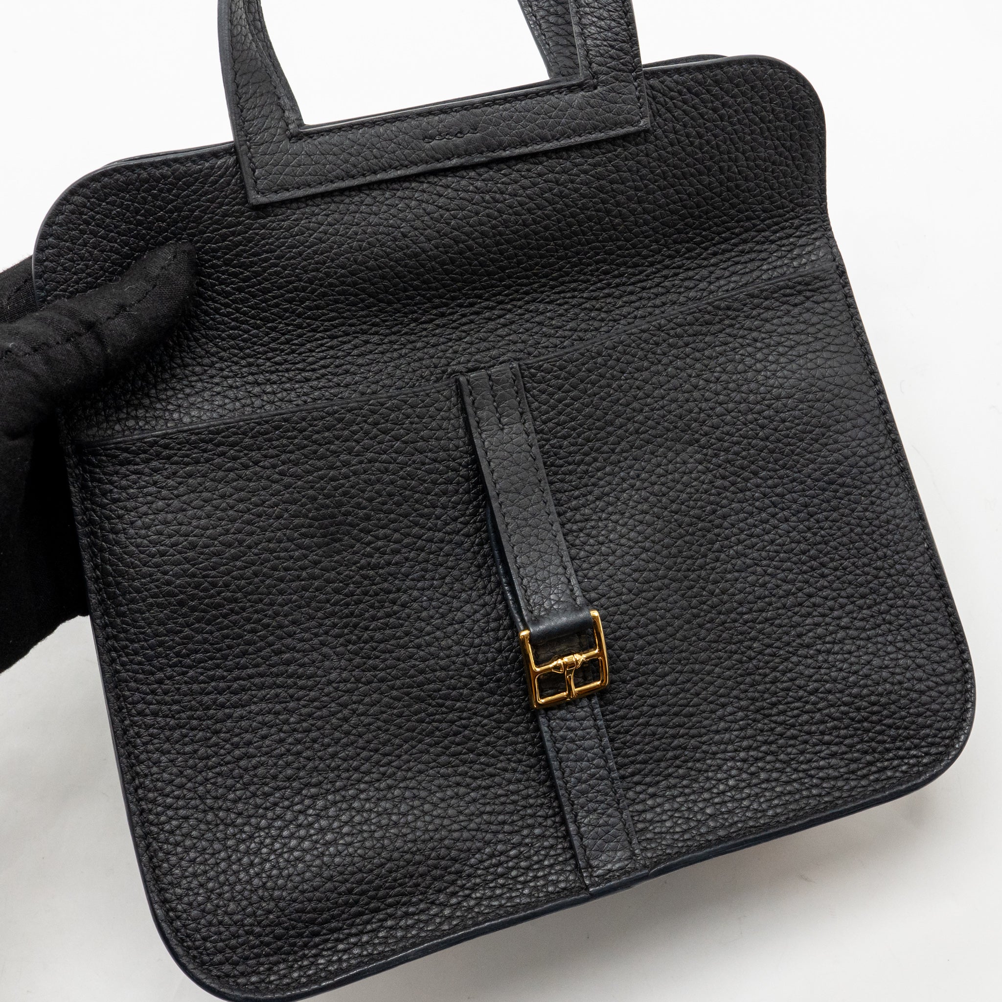 Hermes Halzan 25 Clemence Black GHW stamp U - Image 14