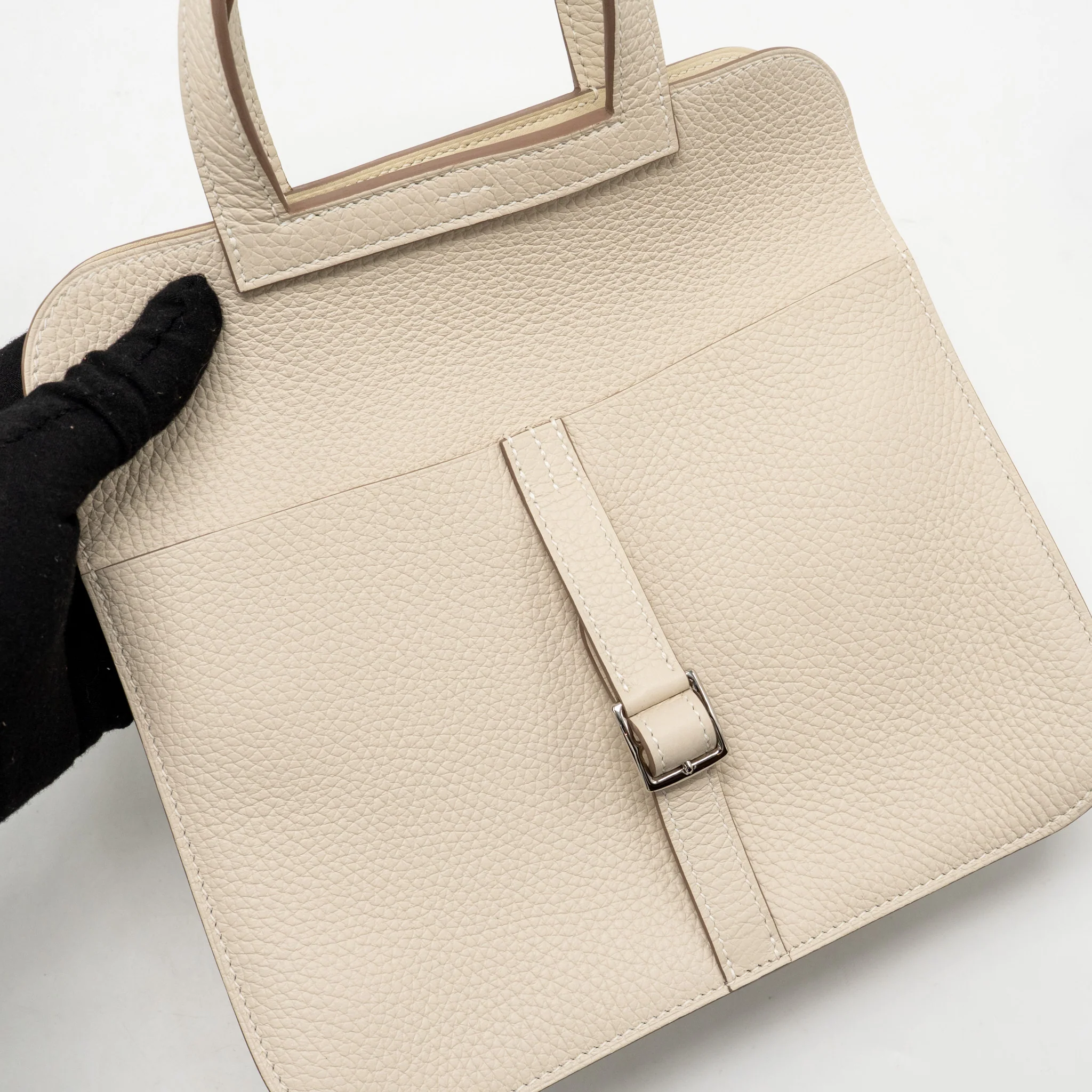 Hermes Halzan 25 Clemence Craie SHW Stamp B - Image 13