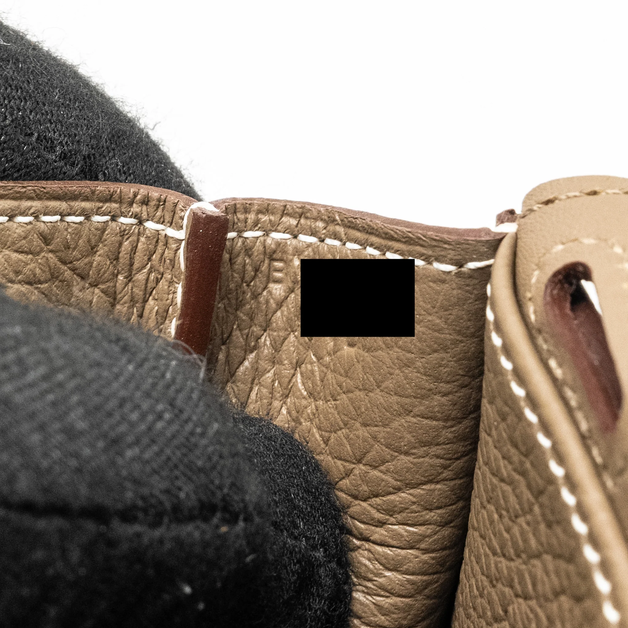 HERMES HALZAN 25 Clemence Etoupe GHW Stamp B - Image 17
