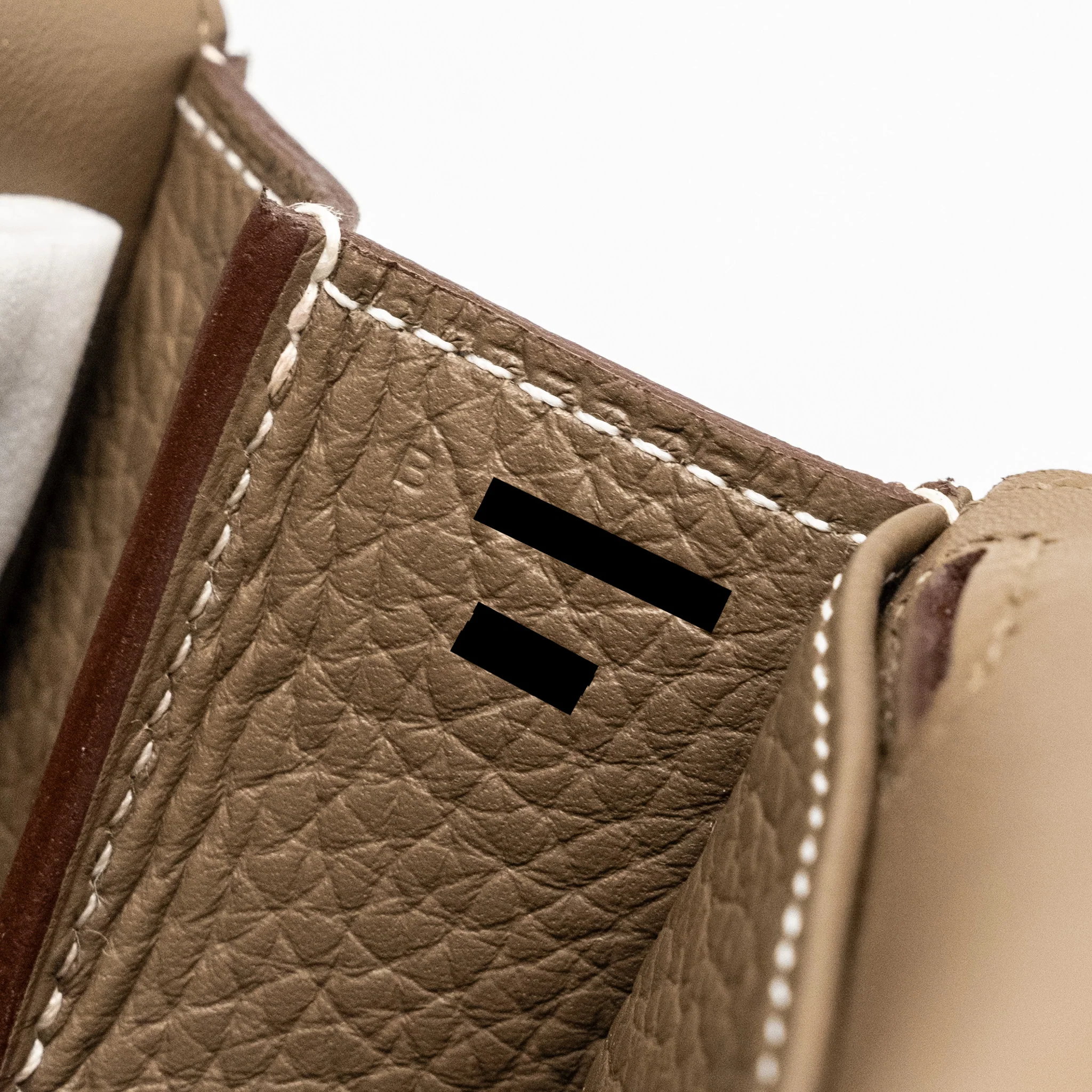 Hermes Halzan 25 Clemence Etoupe SHW Stamp B - Image 16