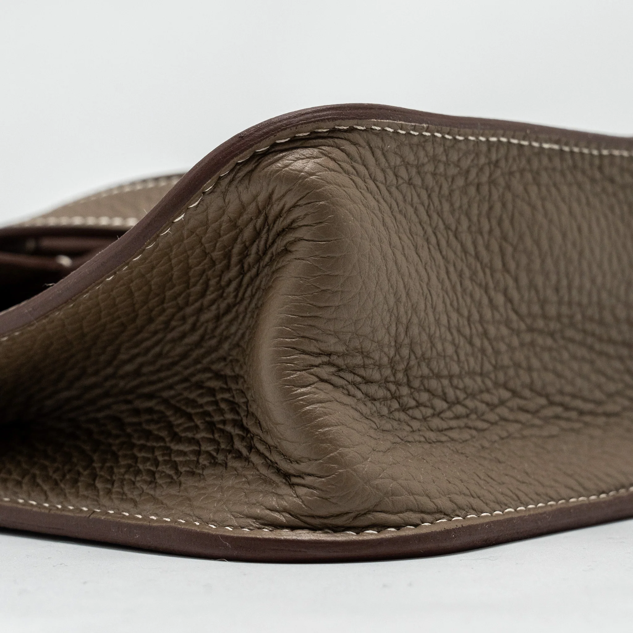 Hermes Halzan 25 Clemence Etoupe SHW Stamp B - Image 6