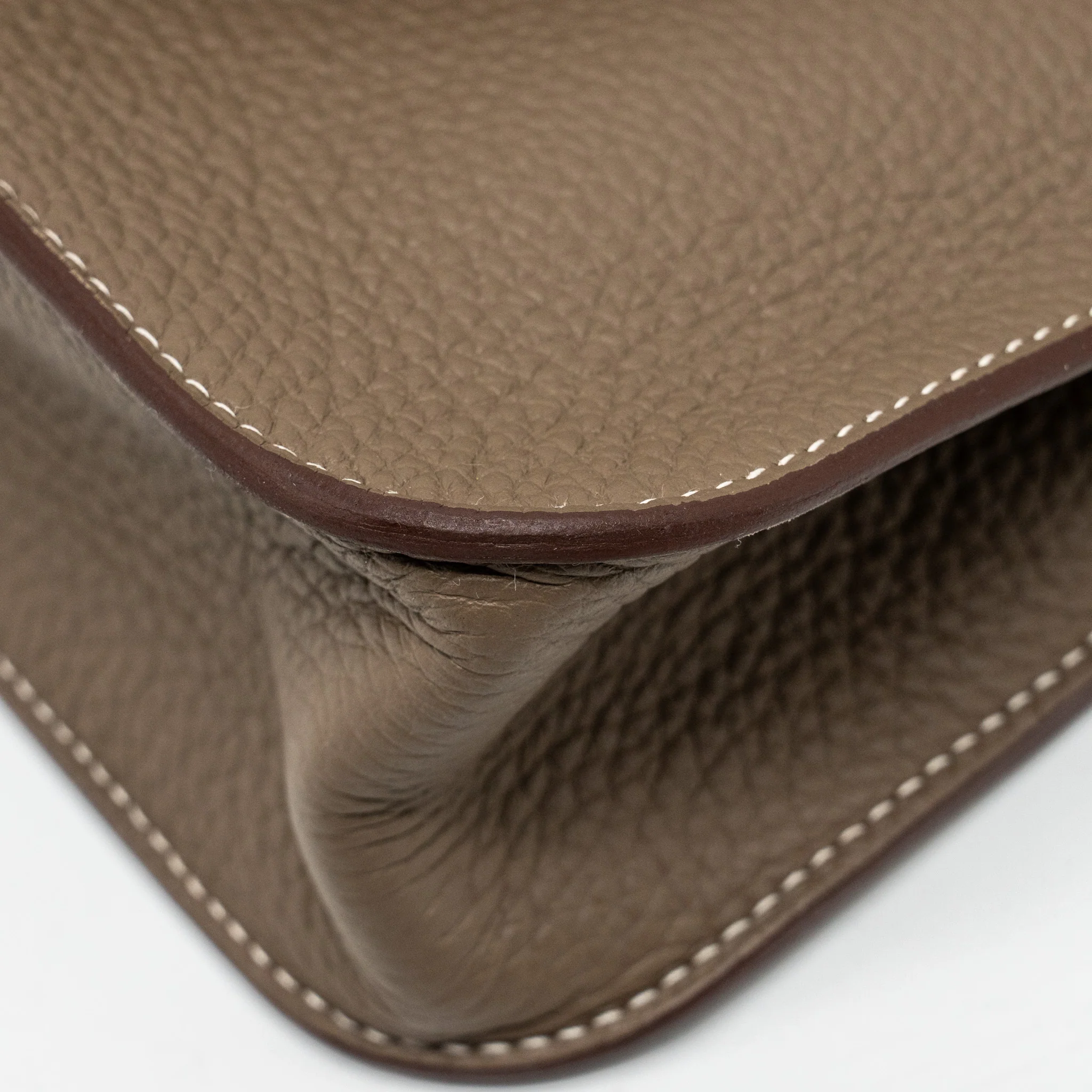 Hermes Halzan 25 Clemence Etoupe SHW Stamp B - Image 8