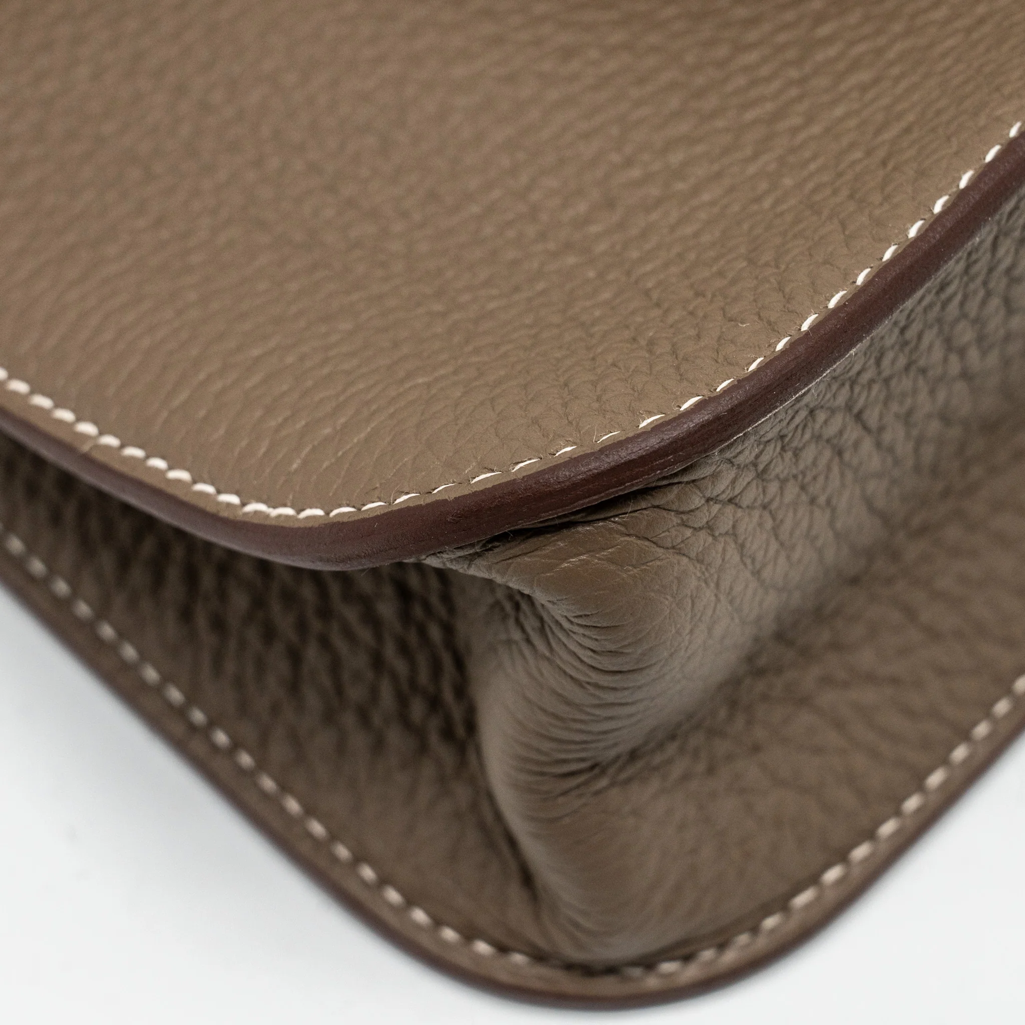 Hermes Halzan 25 Clemence Etoupe SHW Stamp B - Image 9